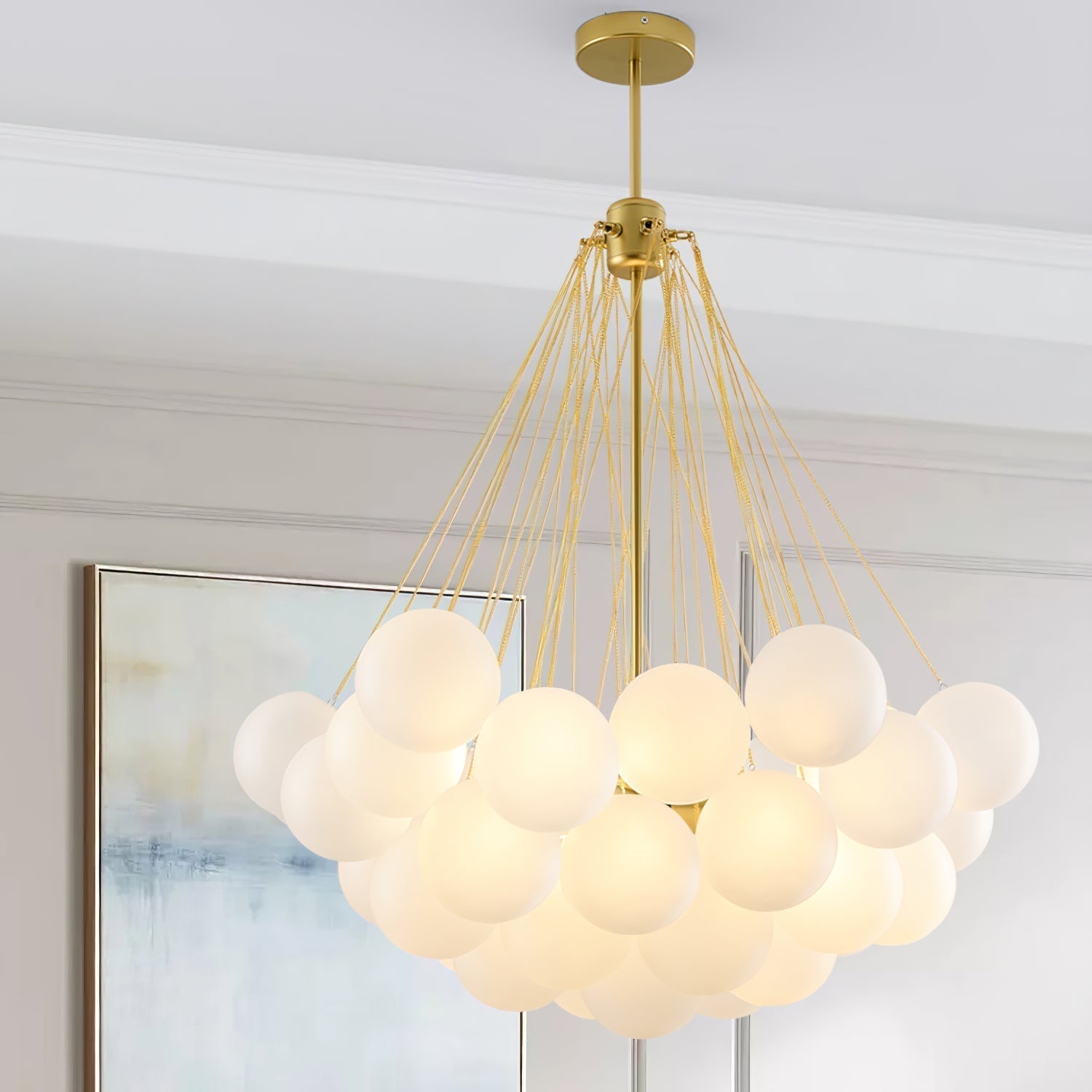 Fayne Glass Globe Pendant Light Bubble - Lamp Copper