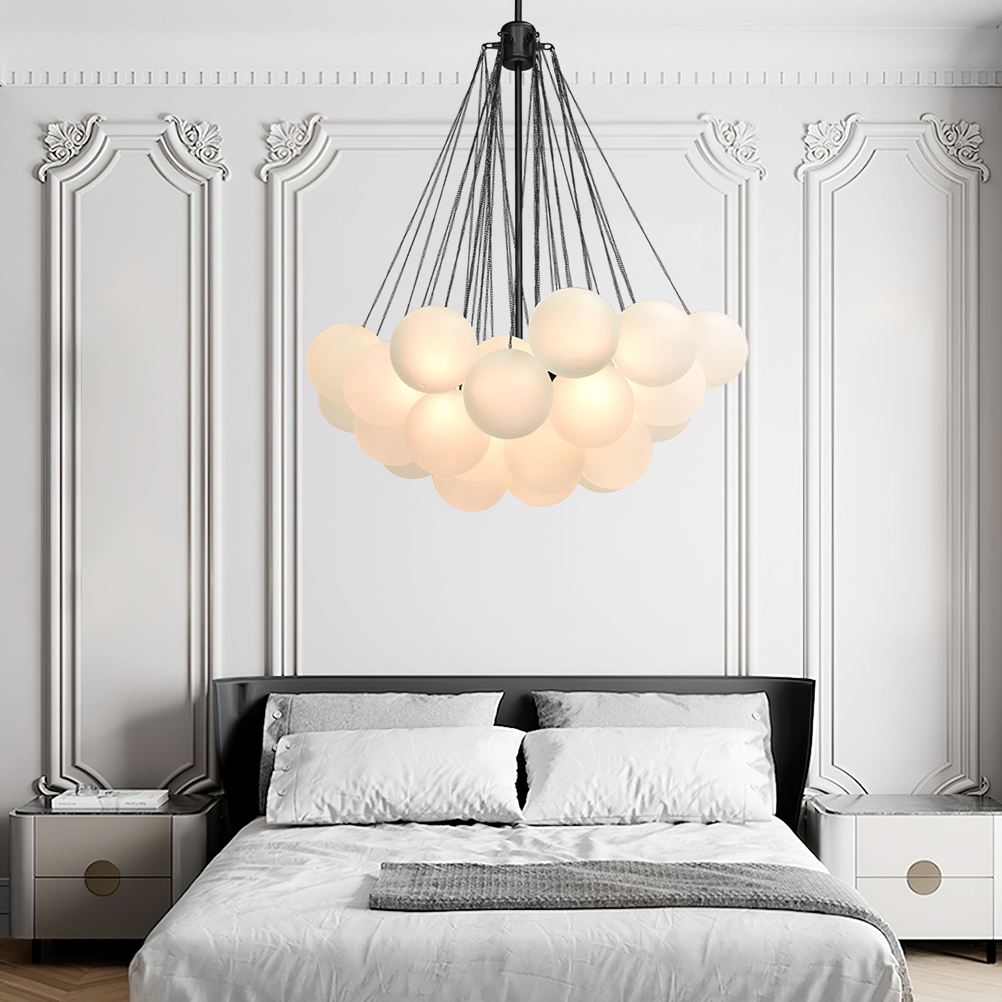 Fayne Glass Globe Pendant Light Bubble - Lamp Copper