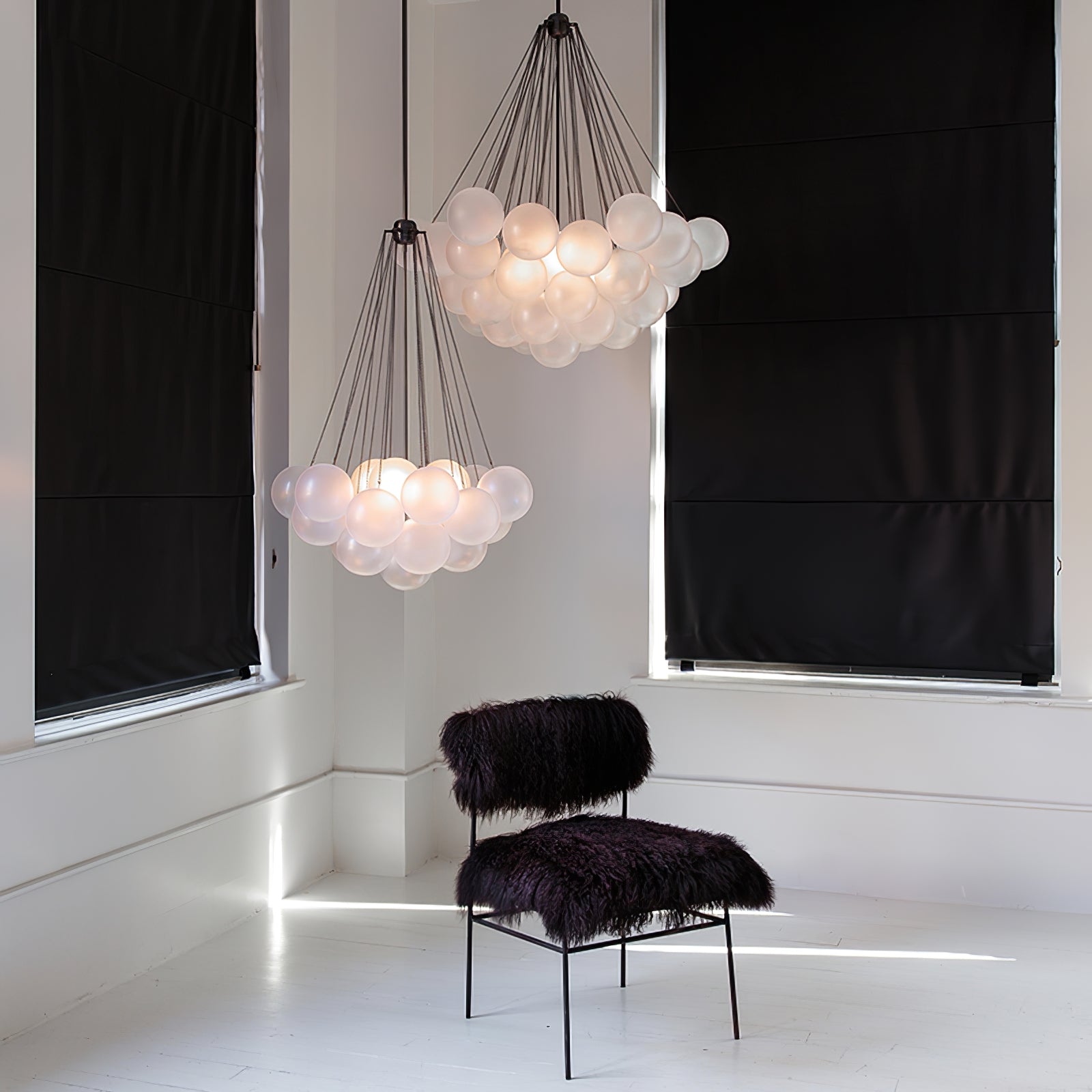 Fayne Glass Globe Pendant Light Bubble - Lamp Copper