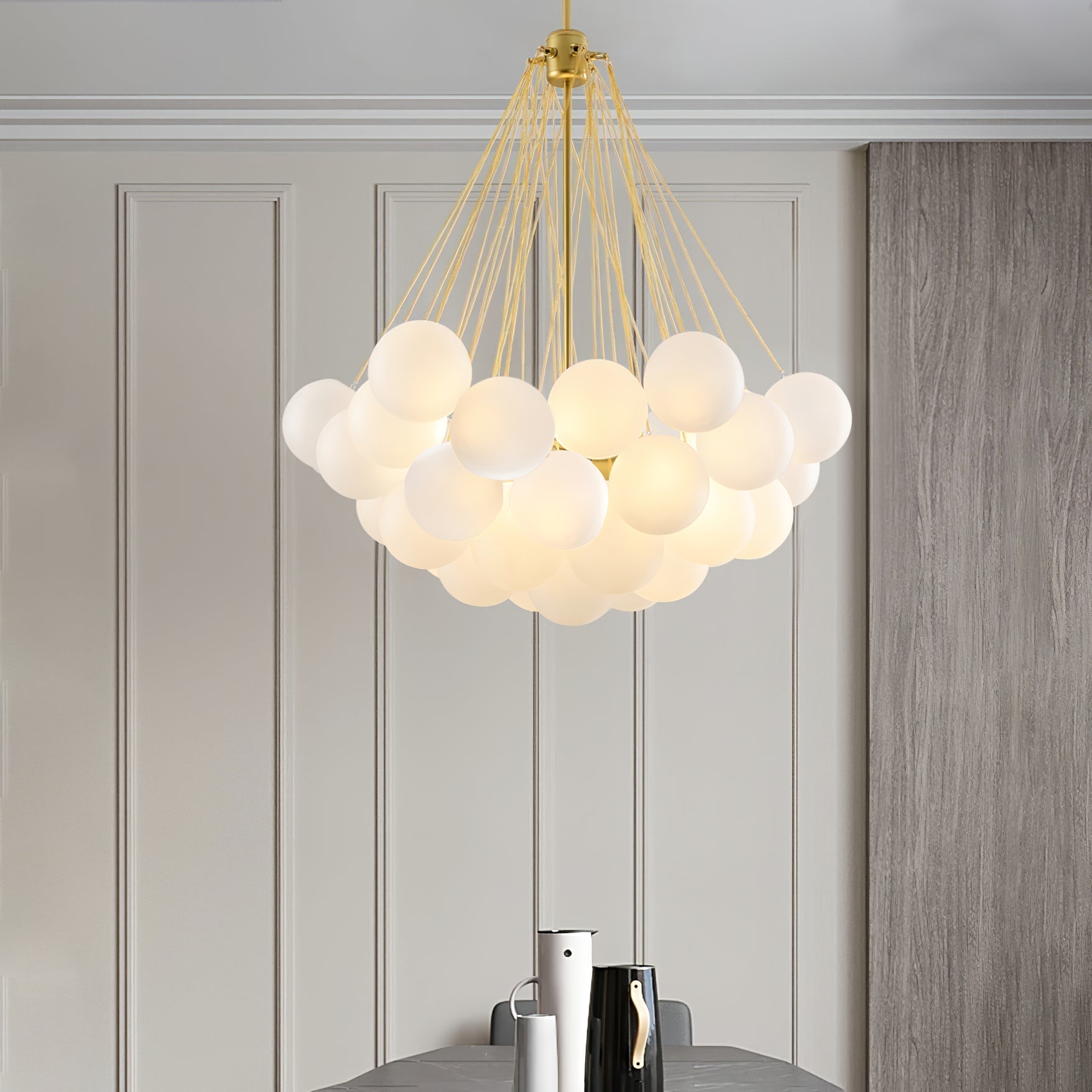 Fayne Glass Globe Pendant Light Bubble - Lamp Copper