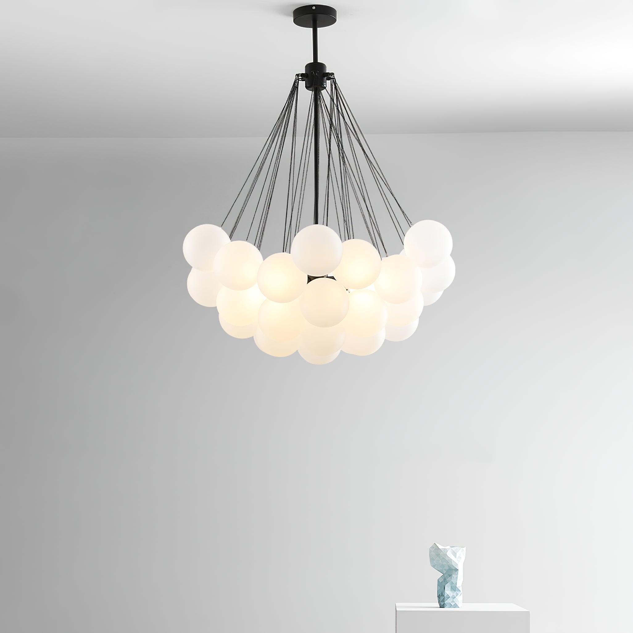 Fayne Glass Globe Pendant Light Bubble - Lamp Copper
