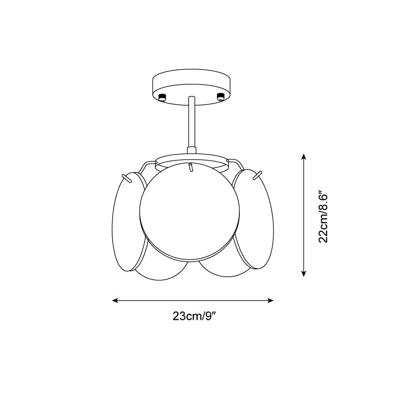 Feyon Glass Ceiling Lamp - Lamp Copper