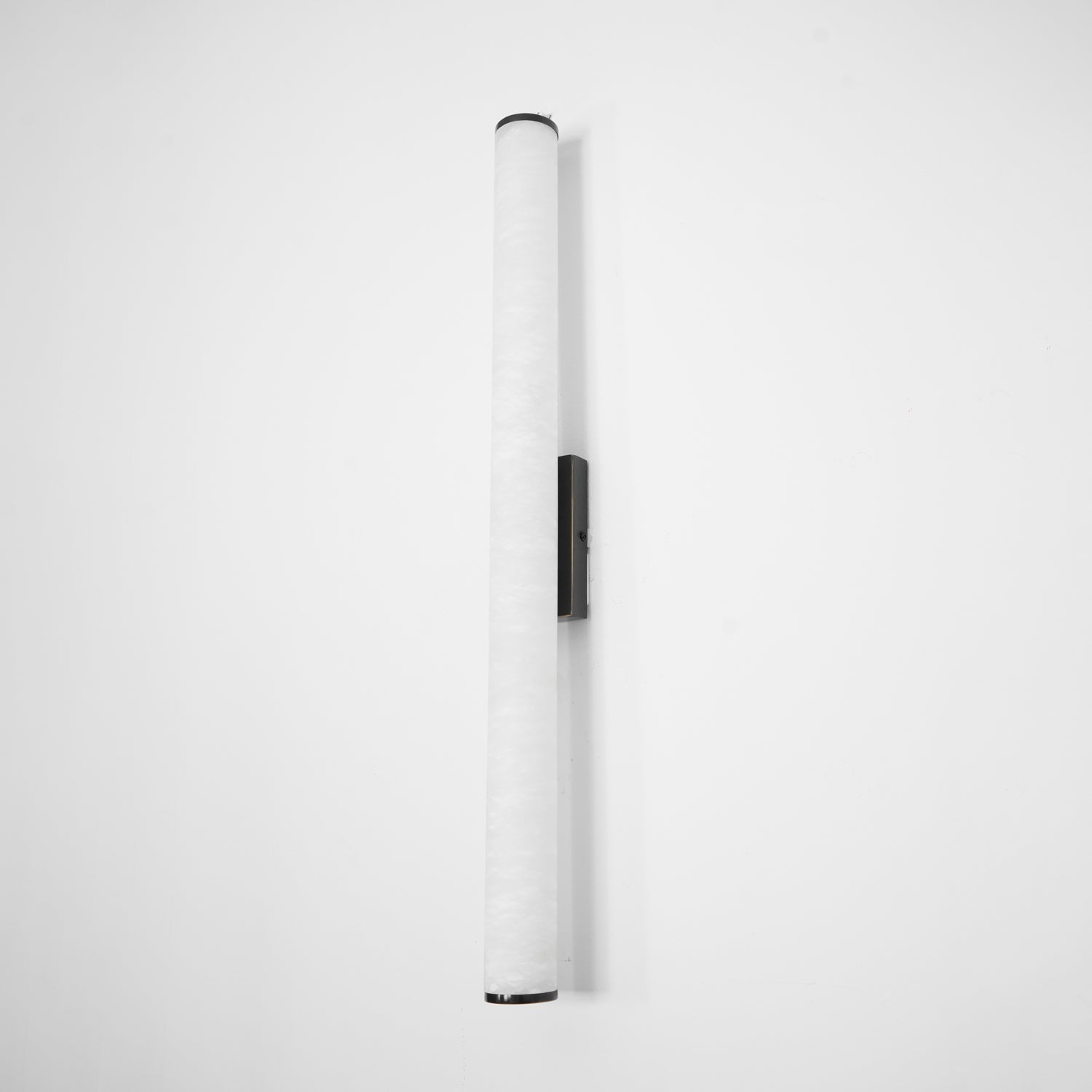 Klyr Alabaster Vertical Cylindrical Wall Lamp - Lamp Copper