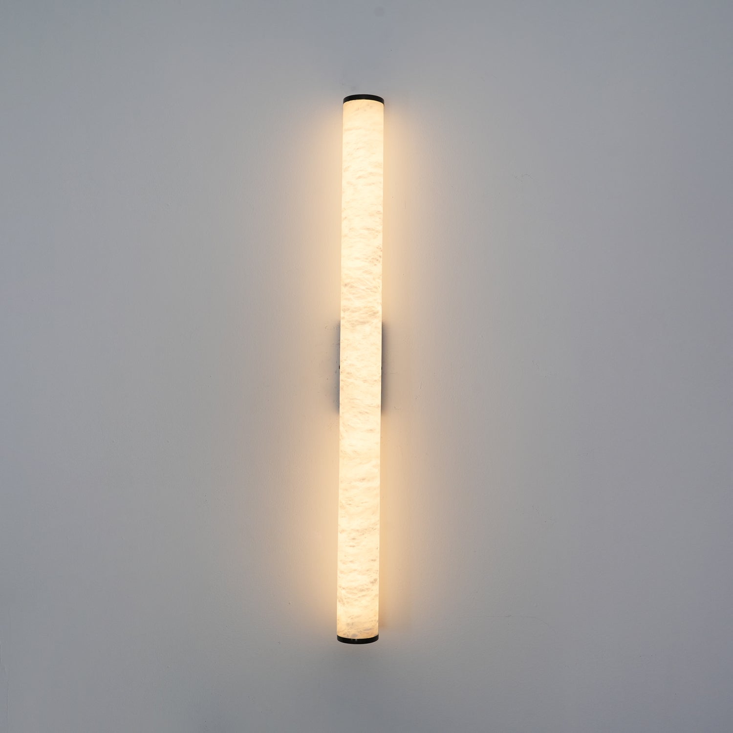 Kristy Alabaster Vertical Cylindrical Wall Lamp - Lamp Copper