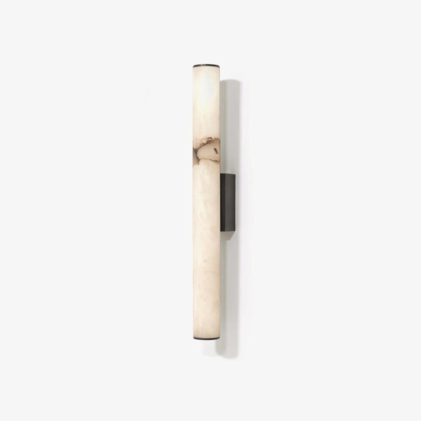 Klyr Alabaster Vertical Cylindrical Wall Lamp - Lamp Copper