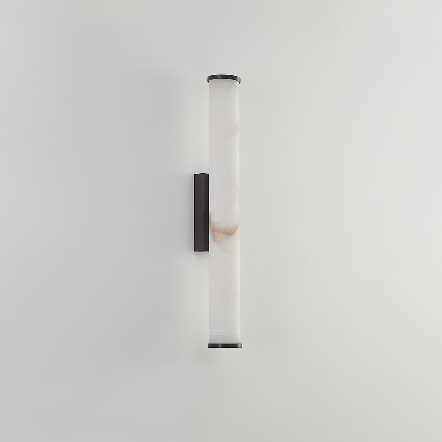 Klyr Alabaster Vertical Cylindrical Wall Lamp - Lamp Copper