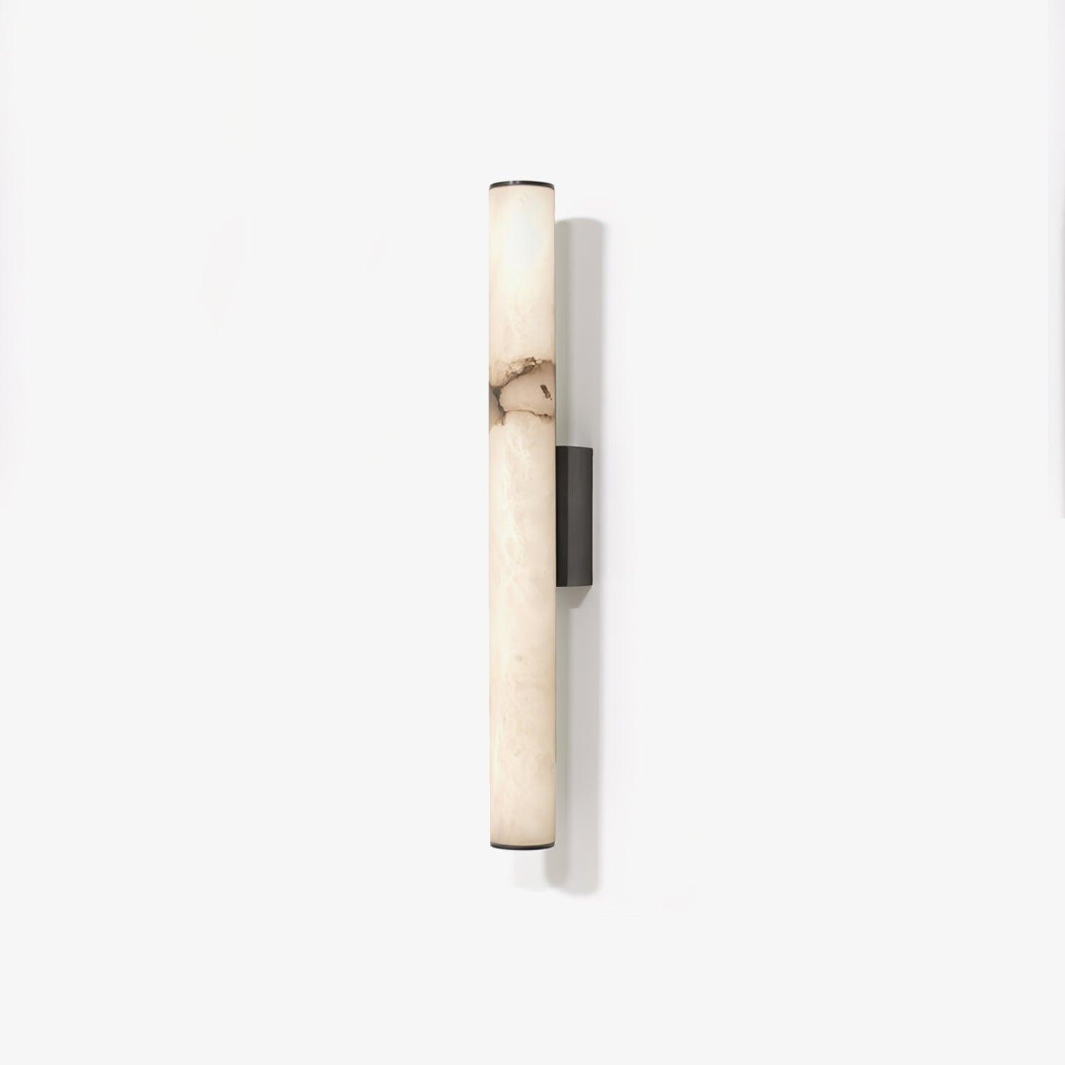 Klyr Alabaster Vertical Cylindrical Wall Lamp - Lamp Copper