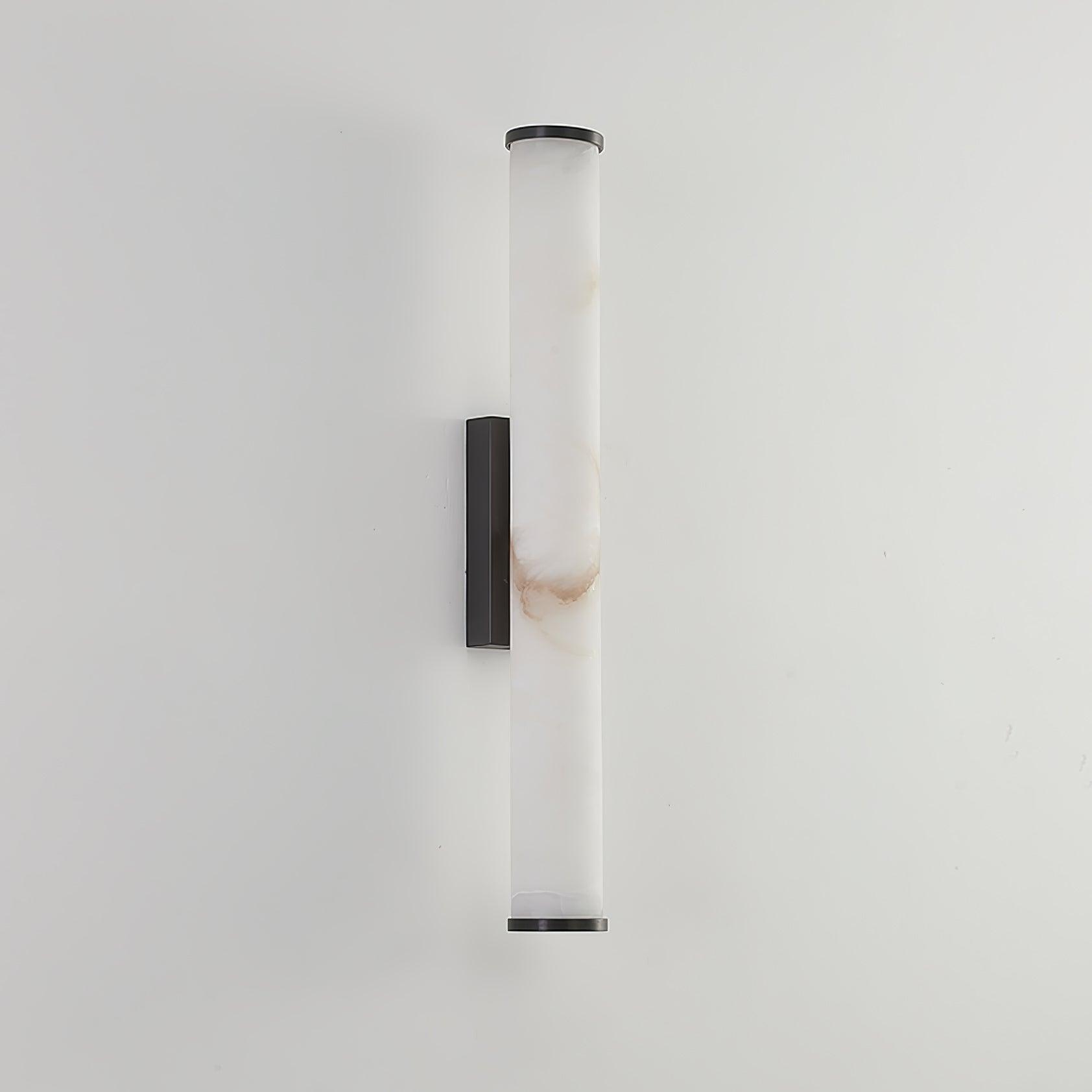 Klyr Alabaster Vertical Cylindrical Wall Lamp - Lamp Copper