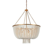 Opal Postmodern Luxury Wooden Metal Chandelier - Lamp Copper
