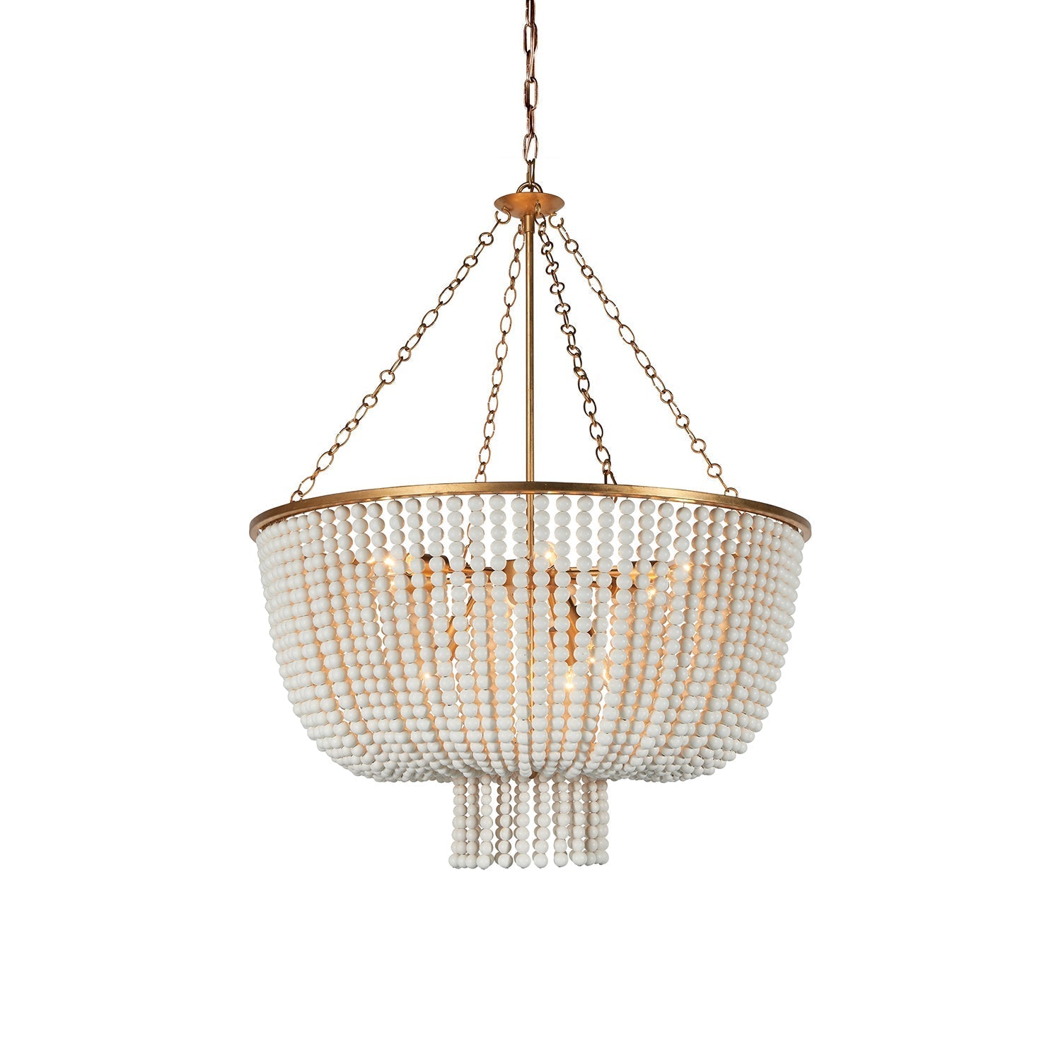 Opal Postmodern Luxury Wooden Metal Chandelier - Lamp Copper