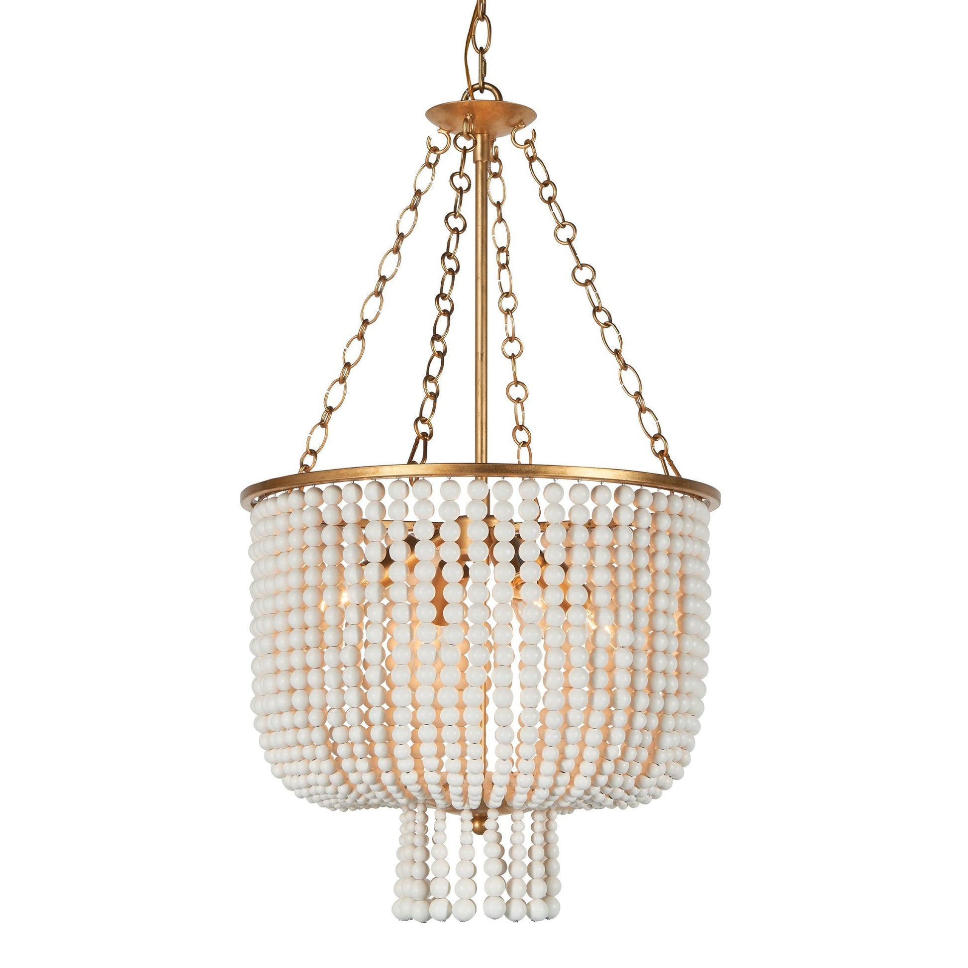 Opal Postmodern Luxury Wooden Metal Chandelier - Lamp Copper