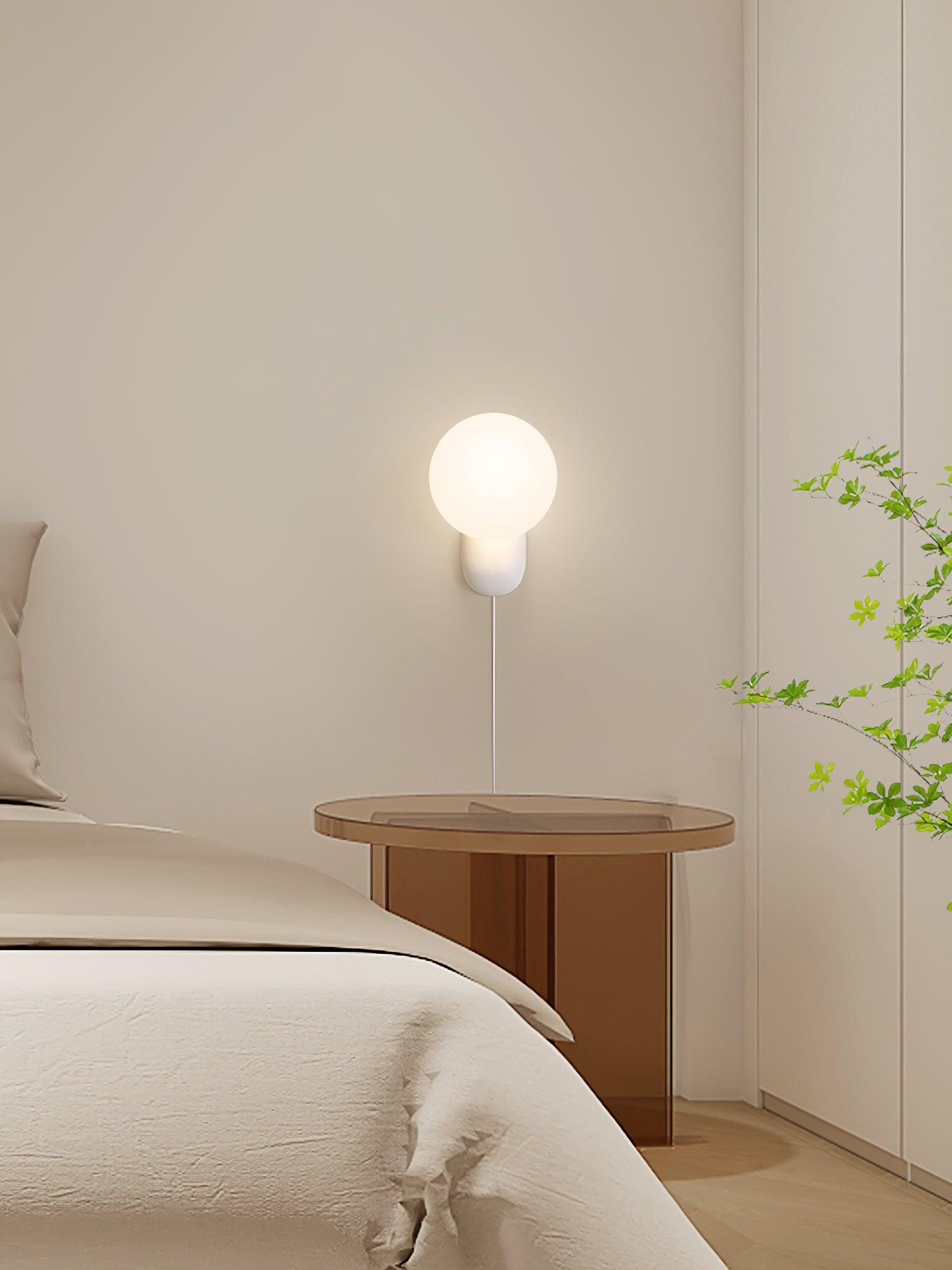 Lunara Minimalist Globe Wall Sconce - Lamp Copper