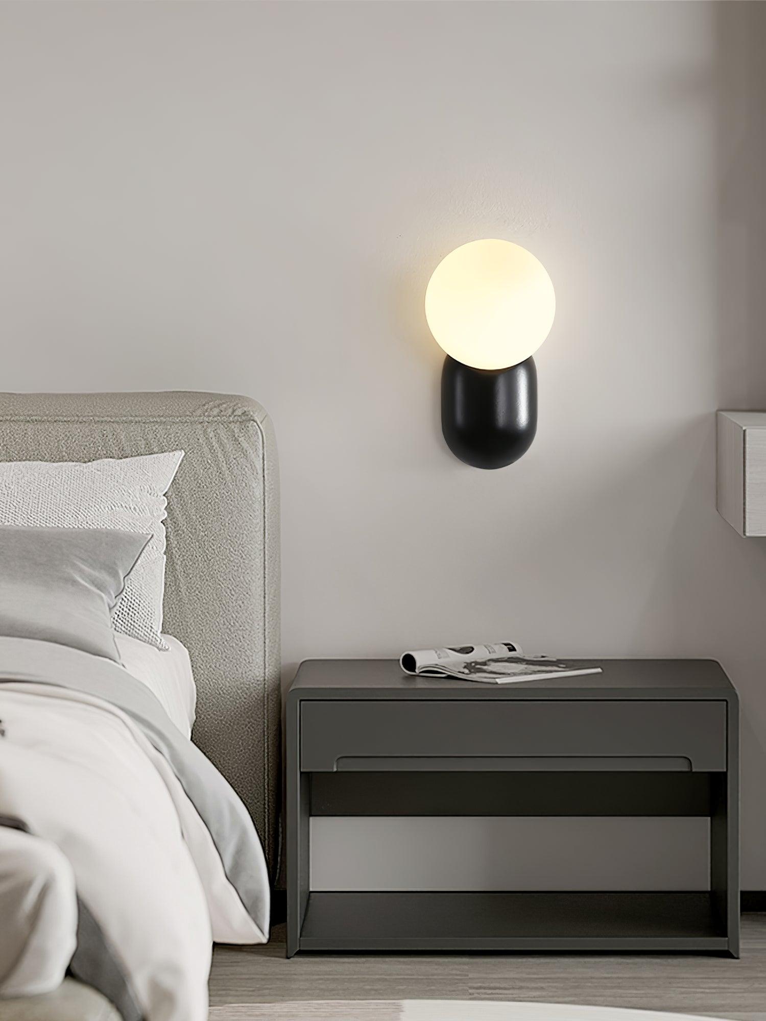 Lunara Minimalist Globe Wall Sconce - Lamp Copper