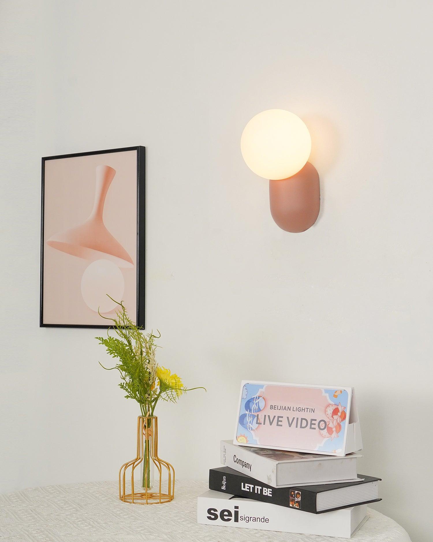 Lunara Minimalist Globe Wall Sconce - Lamp Copper