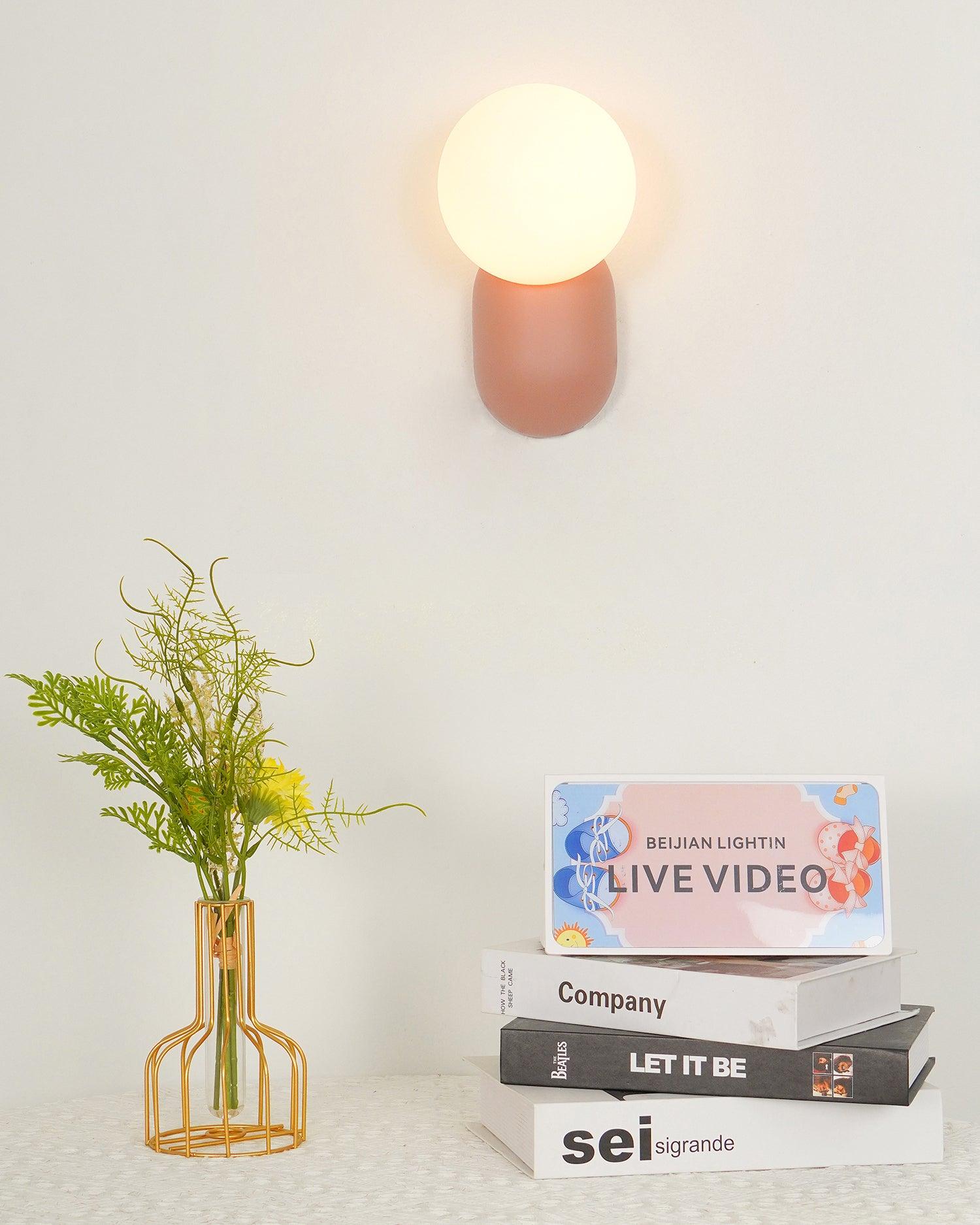 Lunara Minimalist Globe Wall Sconce - Lamp Copper