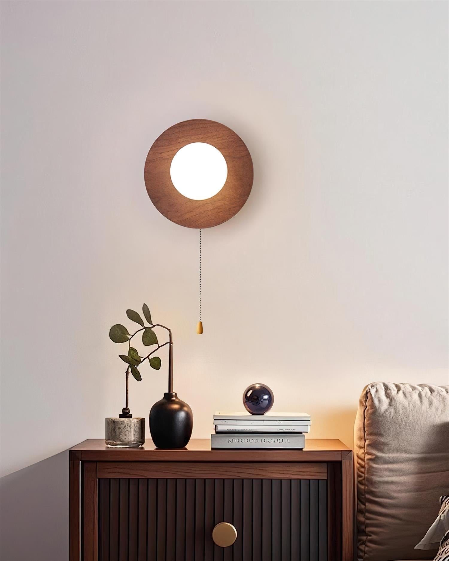 Olyne Wooden Wall Lamp - Lamp Copper