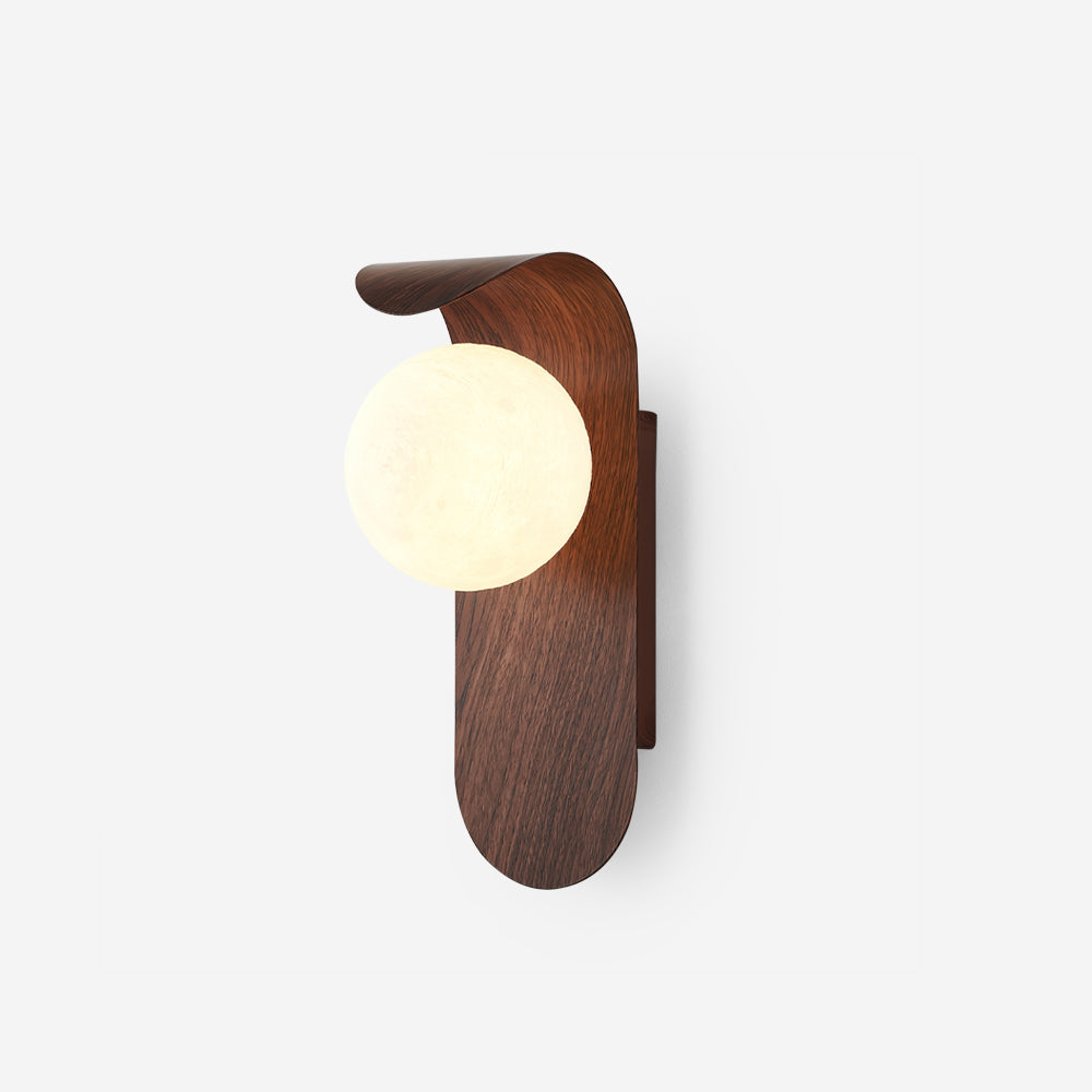 Exuro Indoor Wall Lamp Wood / Walnut - Lamp Copper
