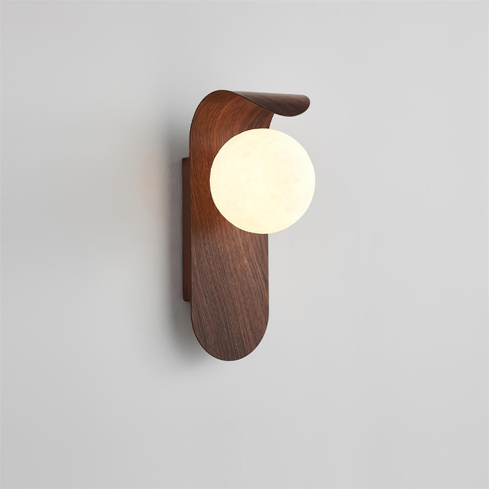 Exuro Indoor Wall Lamp Wood / Walnut - Lamp Copper
