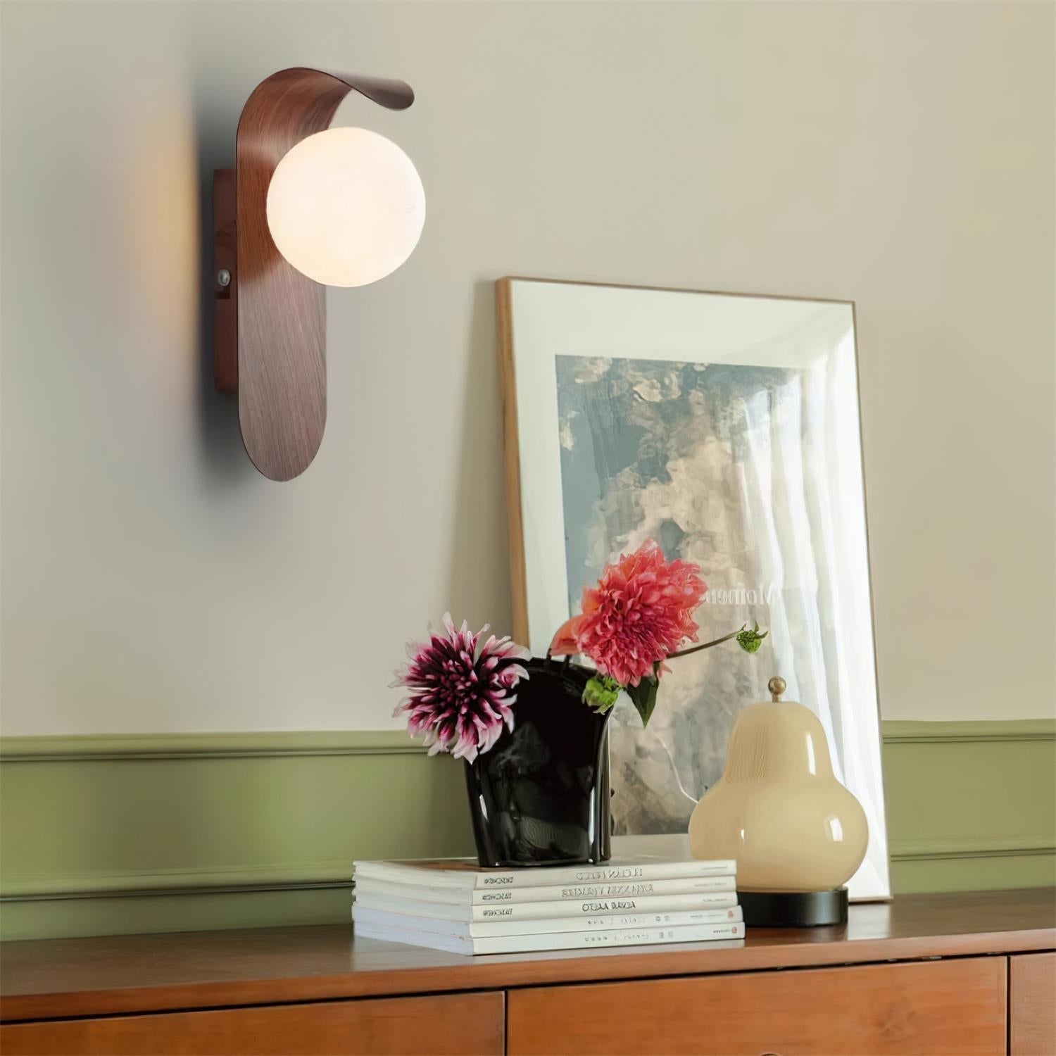 Exuro Indoor Wall Lamp Wood / Walnut - Lamp Copper