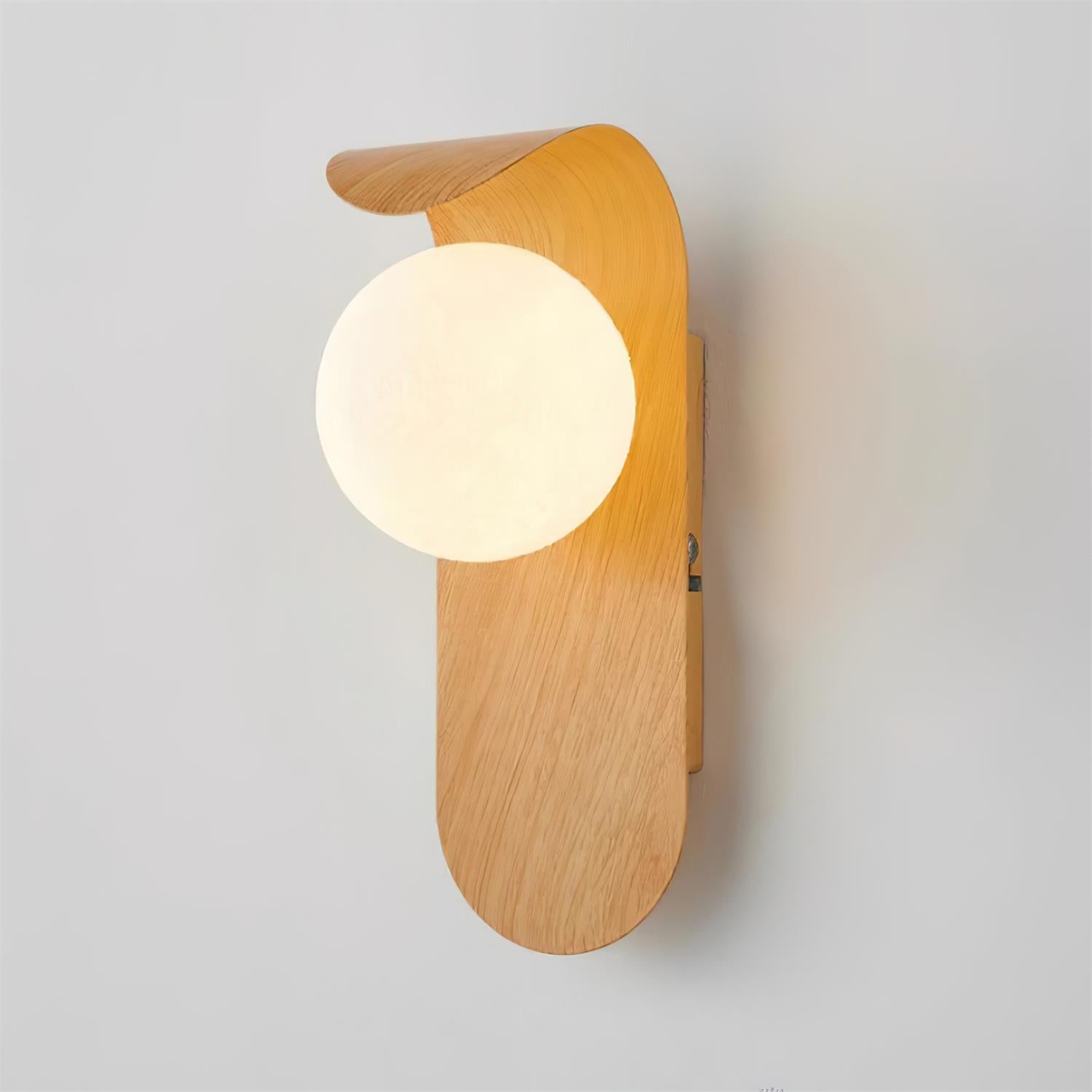 Exuro Indoor Wall Lamp Wood / Walnut - Lamp Copper