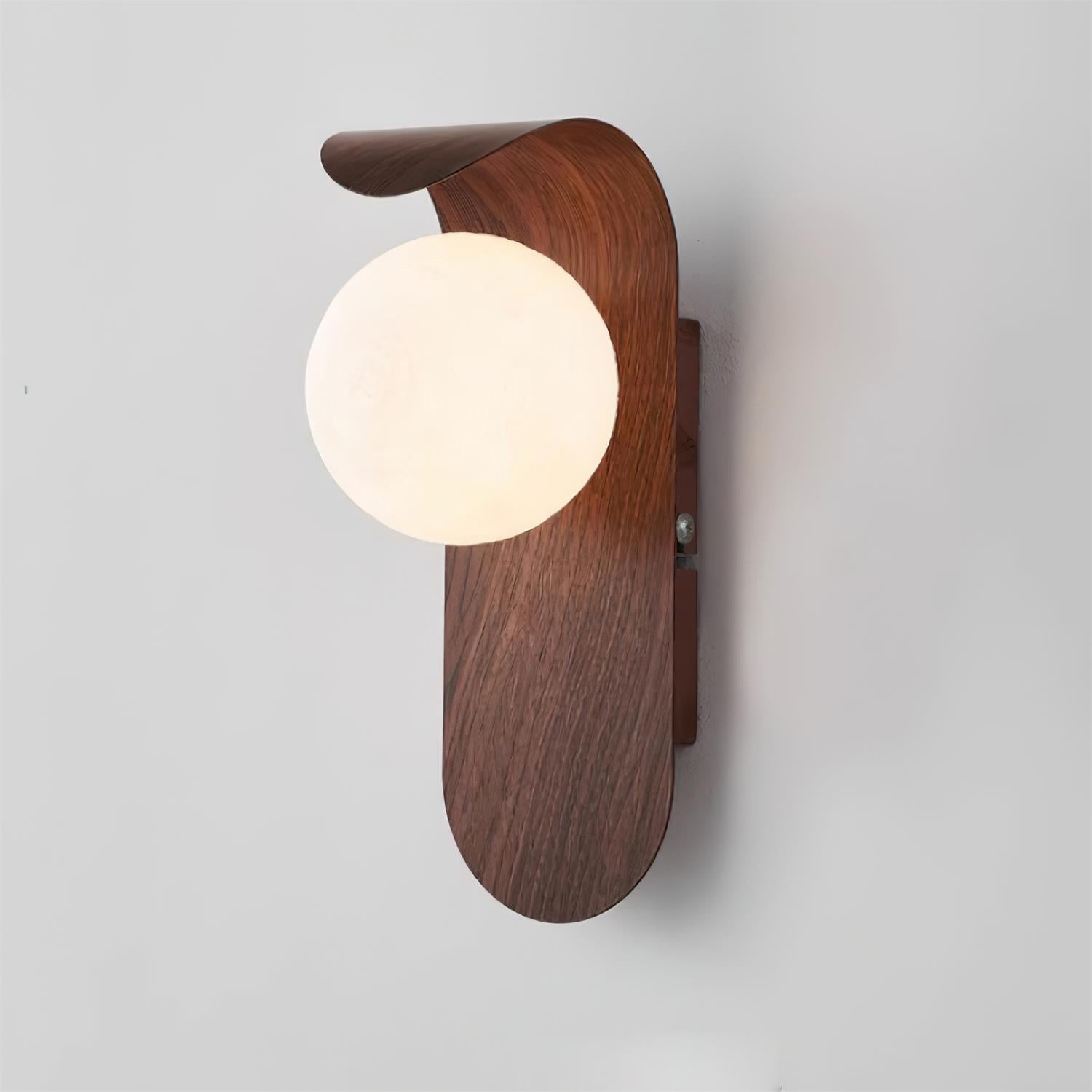 Exuro Indoor Wall Lamp Wood / Walnut - Lamp Copper