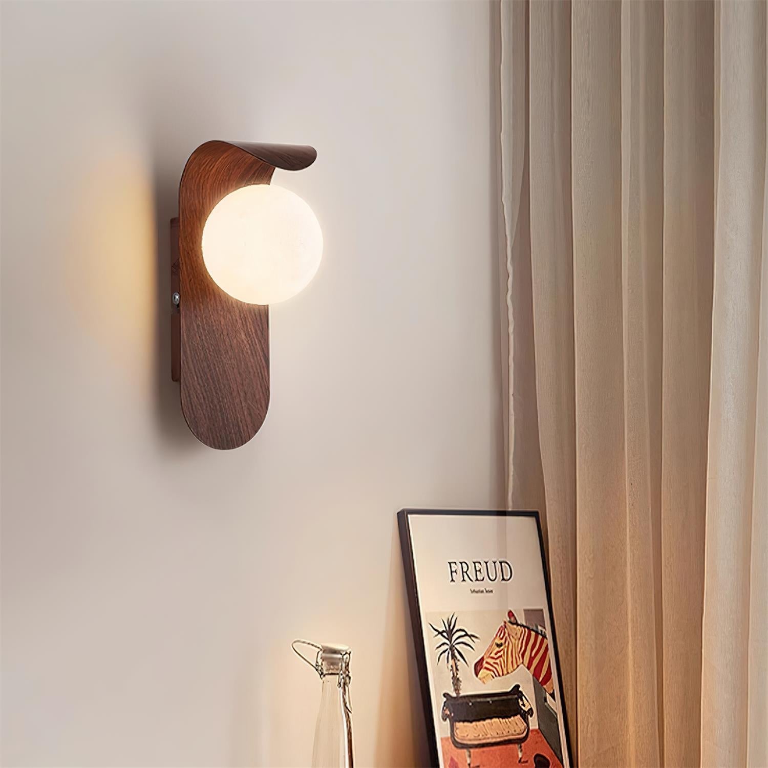 Exuro Indoor Wall Lamp Wood / Walnut - Lamp Copper