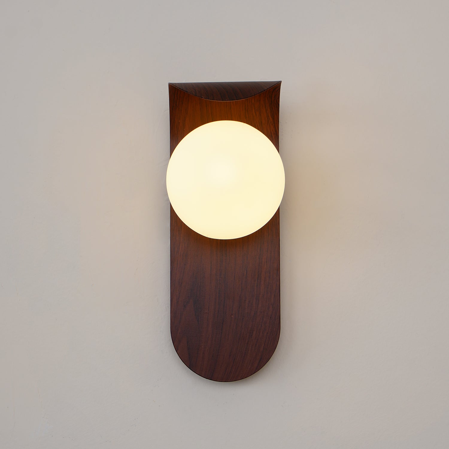 Exuro Indoor Wall Lamp Wood / Walnut - Lamp Copper
