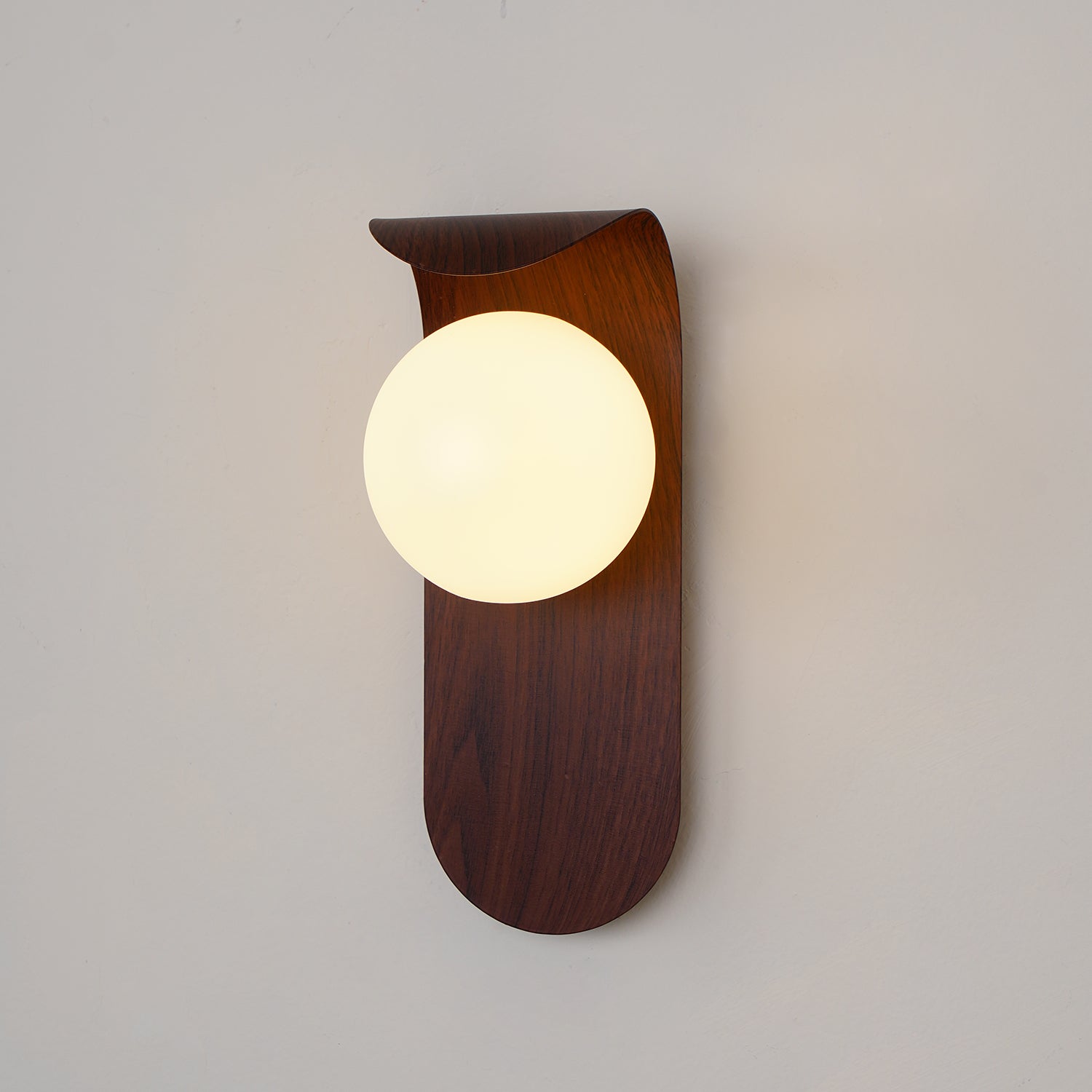 Exuro Indoor Wall Lamp Wood / Walnut - Lamp Copper