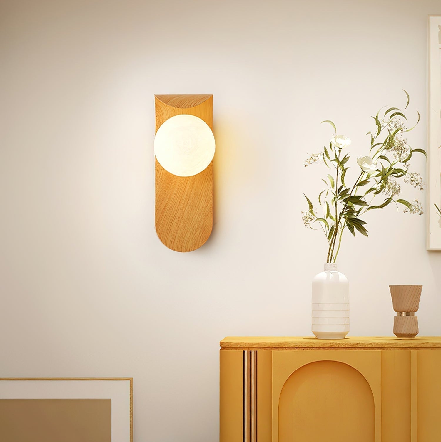Exuro Indoor Wall Lamp Wood / Walnut - Lamp Copper