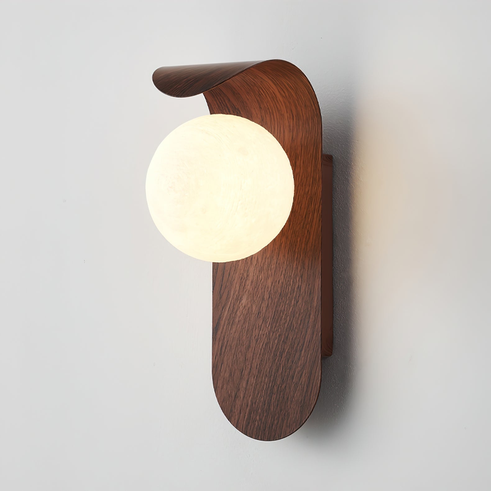 Exuro Indoor Wall Lamp Wood / Walnut - Lamp Copper