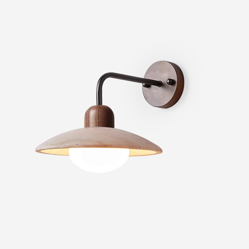 Winel Wall Lamp Vintage Travertine - Lamp Copper