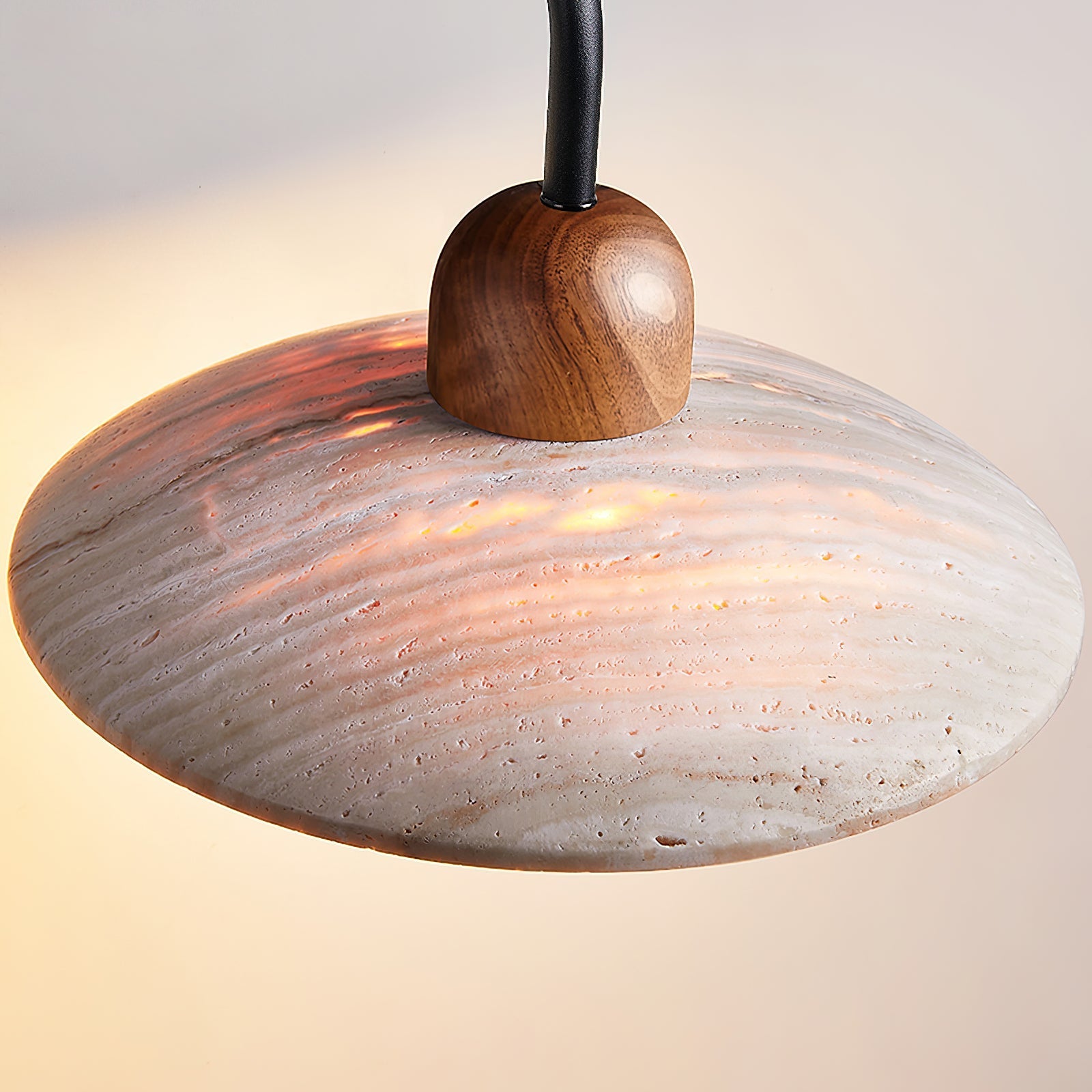 Winel Wall Lamp Vintage Travertine - Lamp Copper