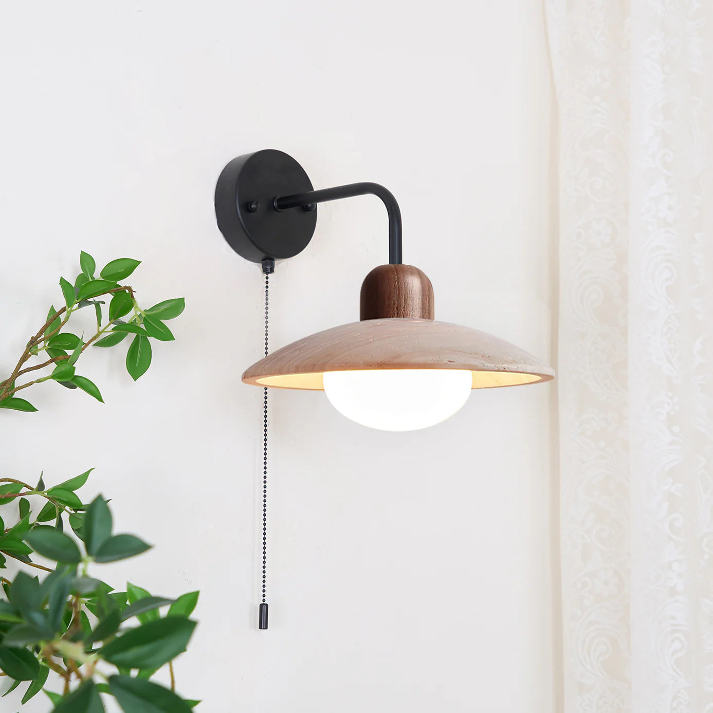 Cavone Travertine Wall Sconce - Lamp Copper