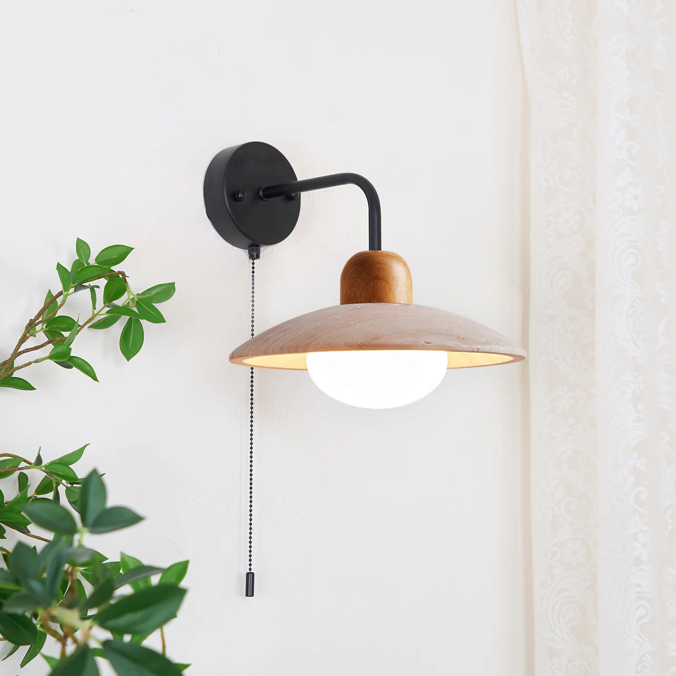 Cavone Travertine Wall Sconce - Lamp Copper