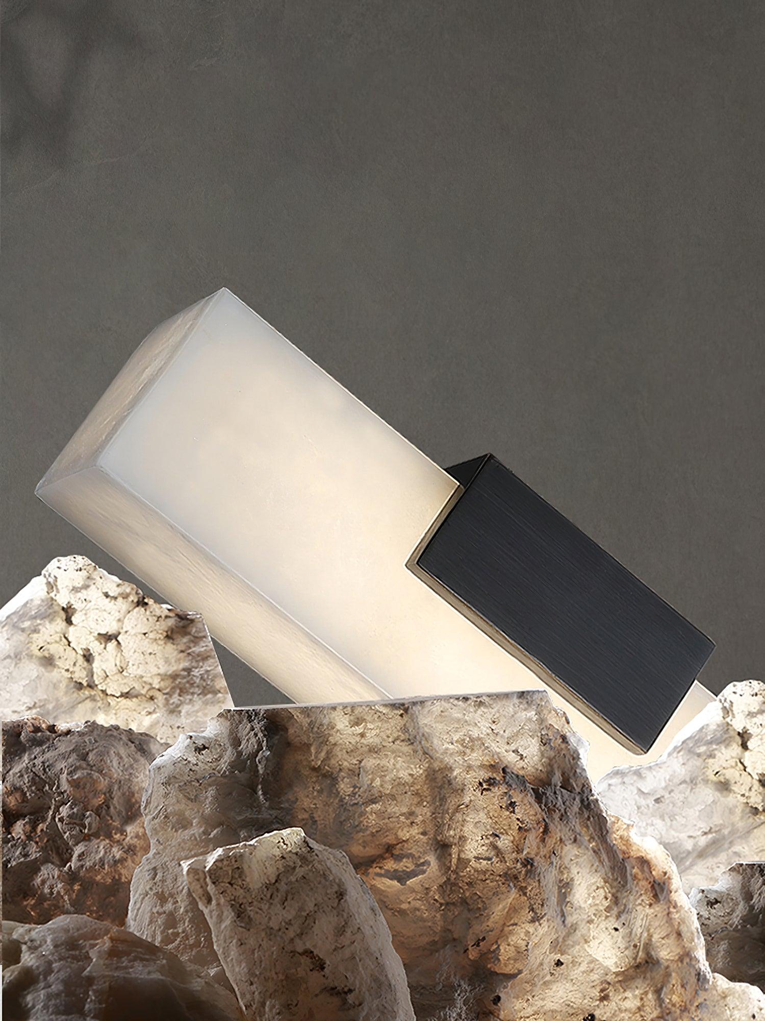 Kaelen Minimalist Alabaster Linear Pendant Light - Lamp Copper