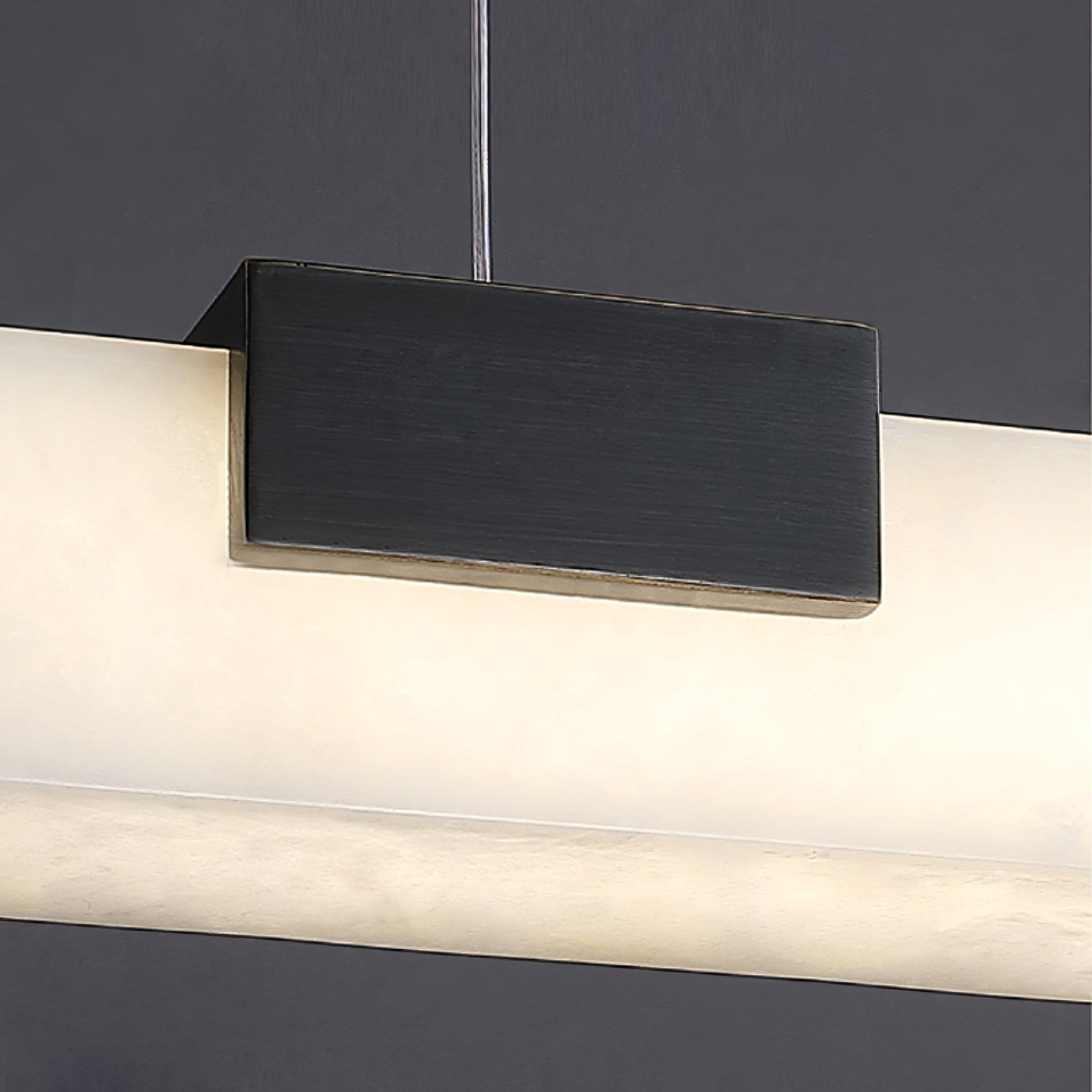 Kaelen Minimalist Alabaster Linear Pendant Light - Lamp Copper