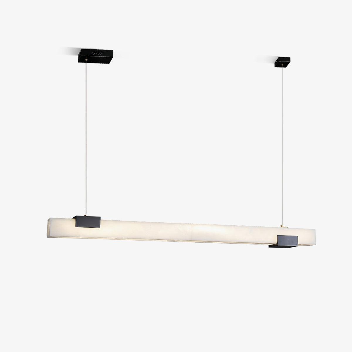 Kaelen Minimalist Alabaster Linear Pendant Light - Lamp Copper