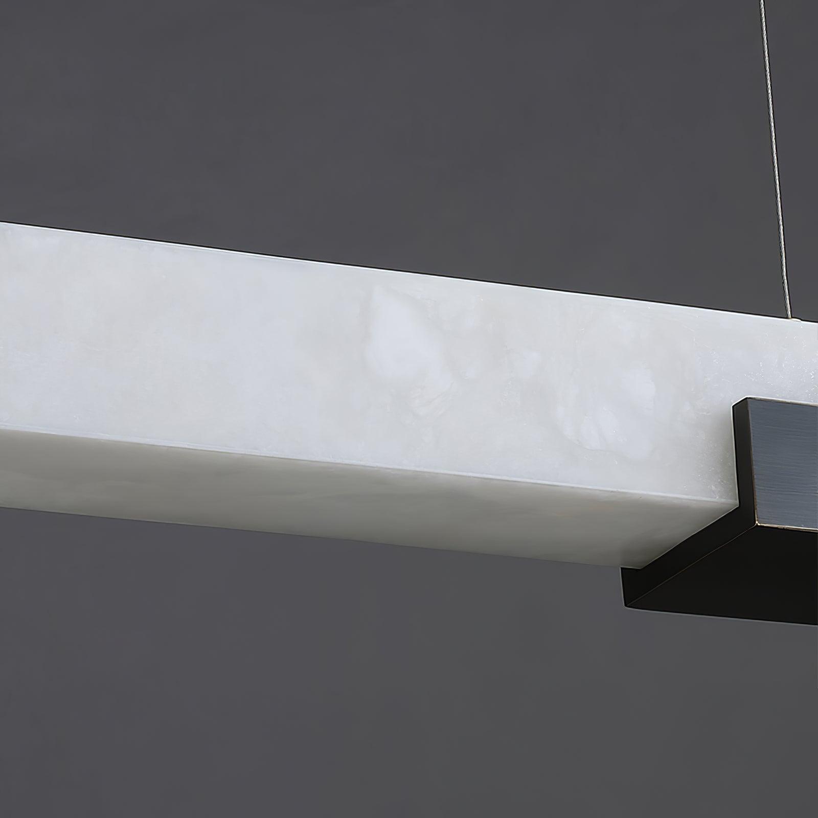 Kaelen Minimalist Alabaster Linear Pendant Light - Lamp Copper