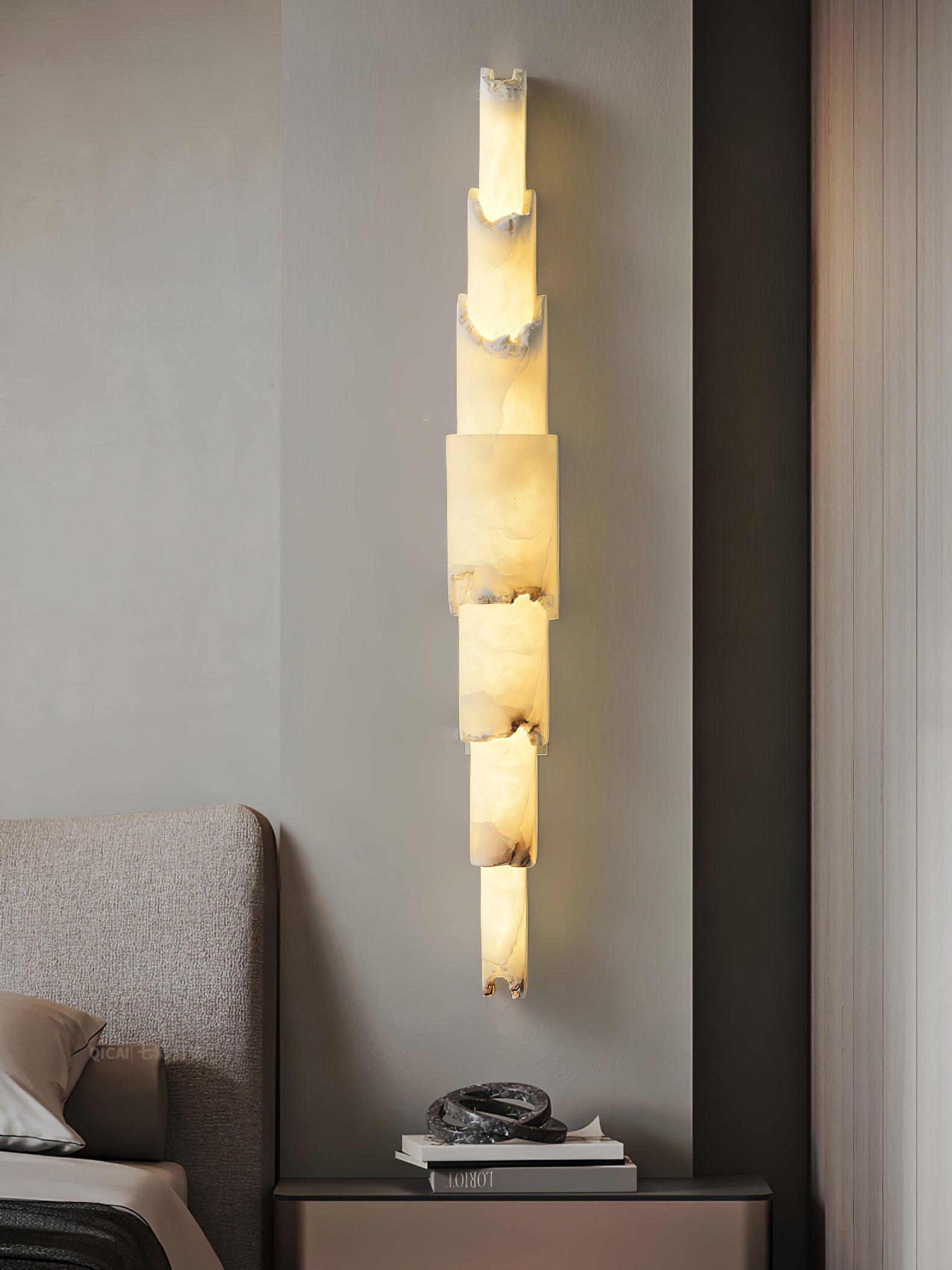 Elara Multi-layer Alabaster Wall Light - Lamp Copper