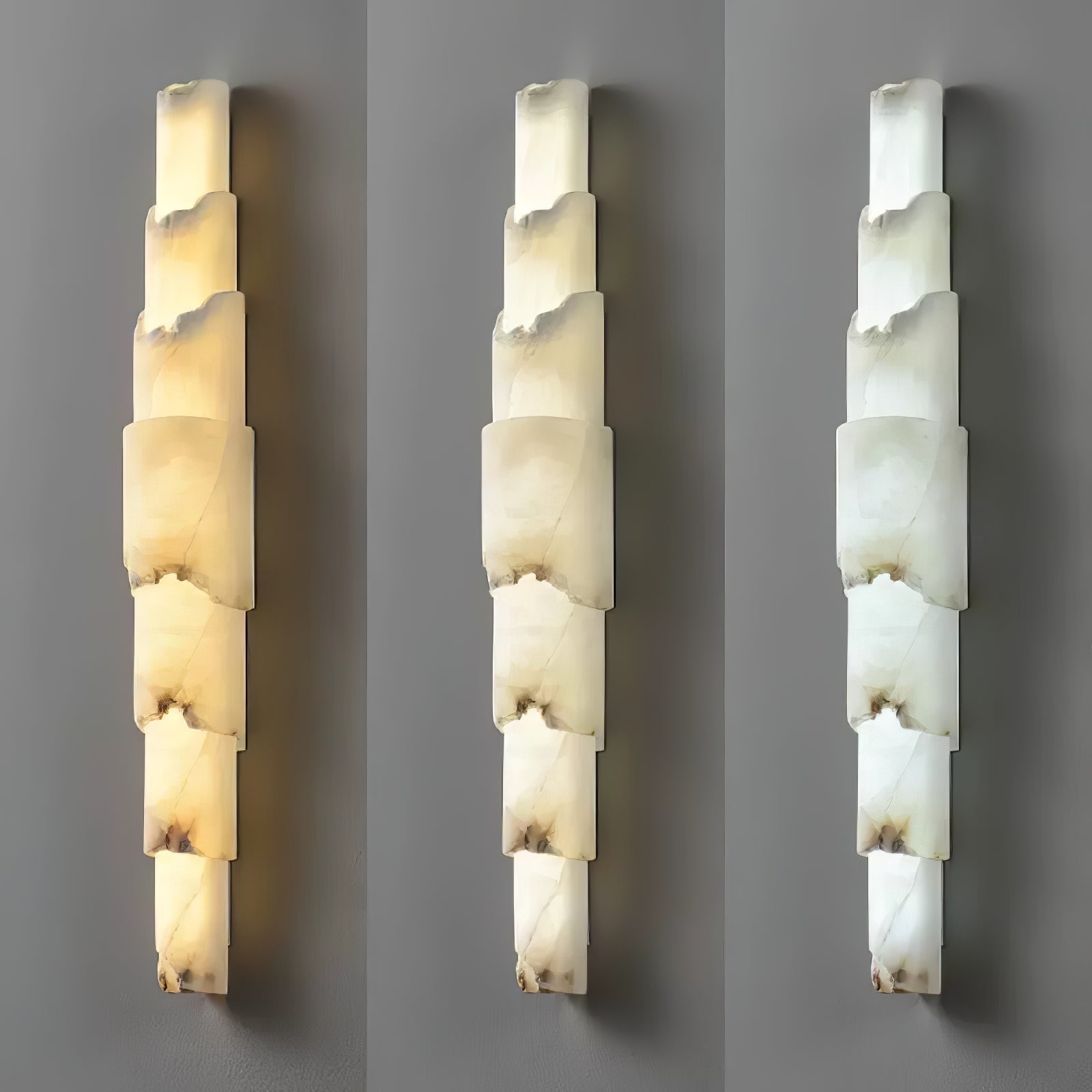Elara Multi-layer Alabaster Wall Light - Lamp Copper