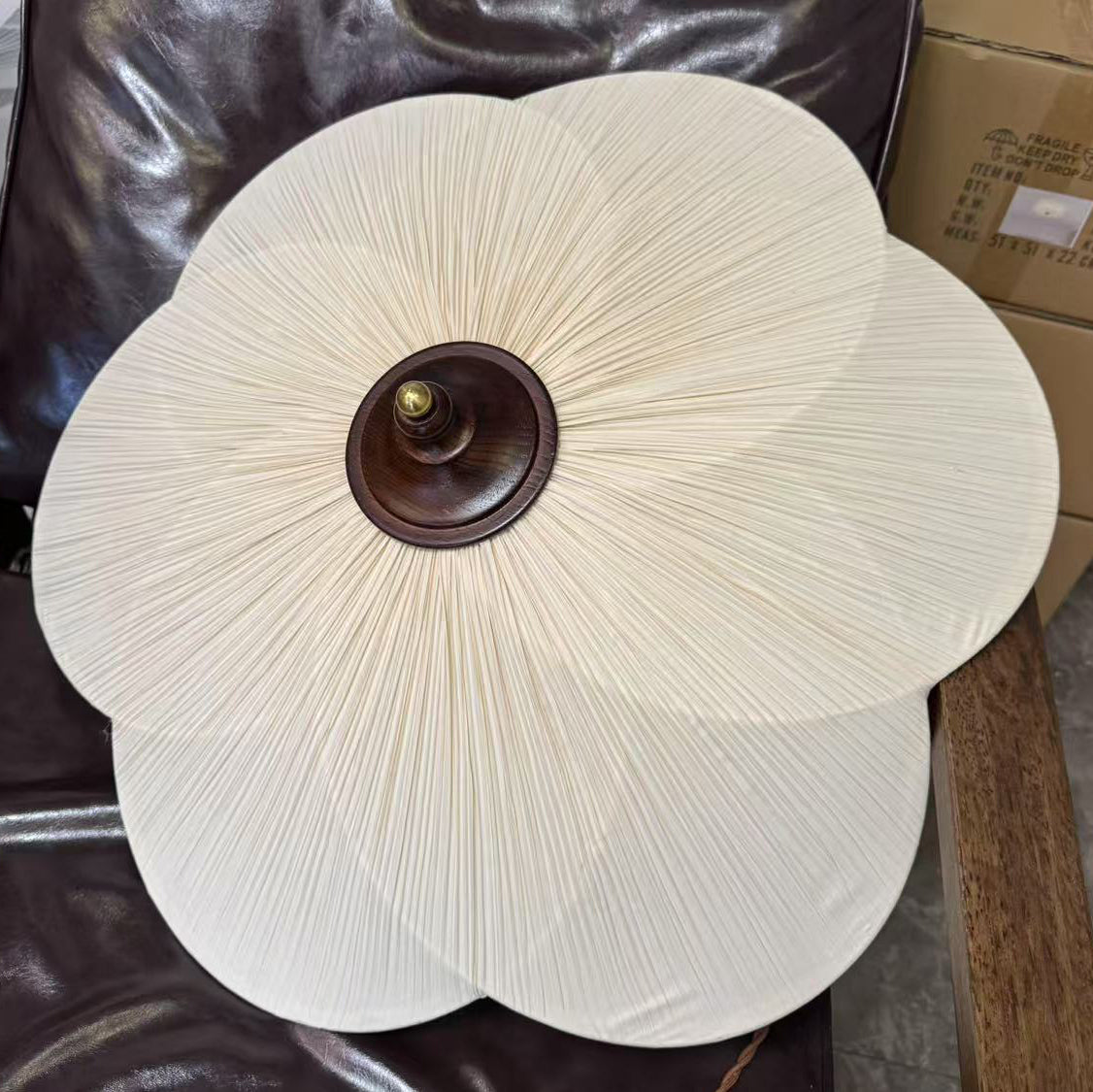 Evola Petal-Inspired Flush Mount Ceiling Light - Lamp Copper