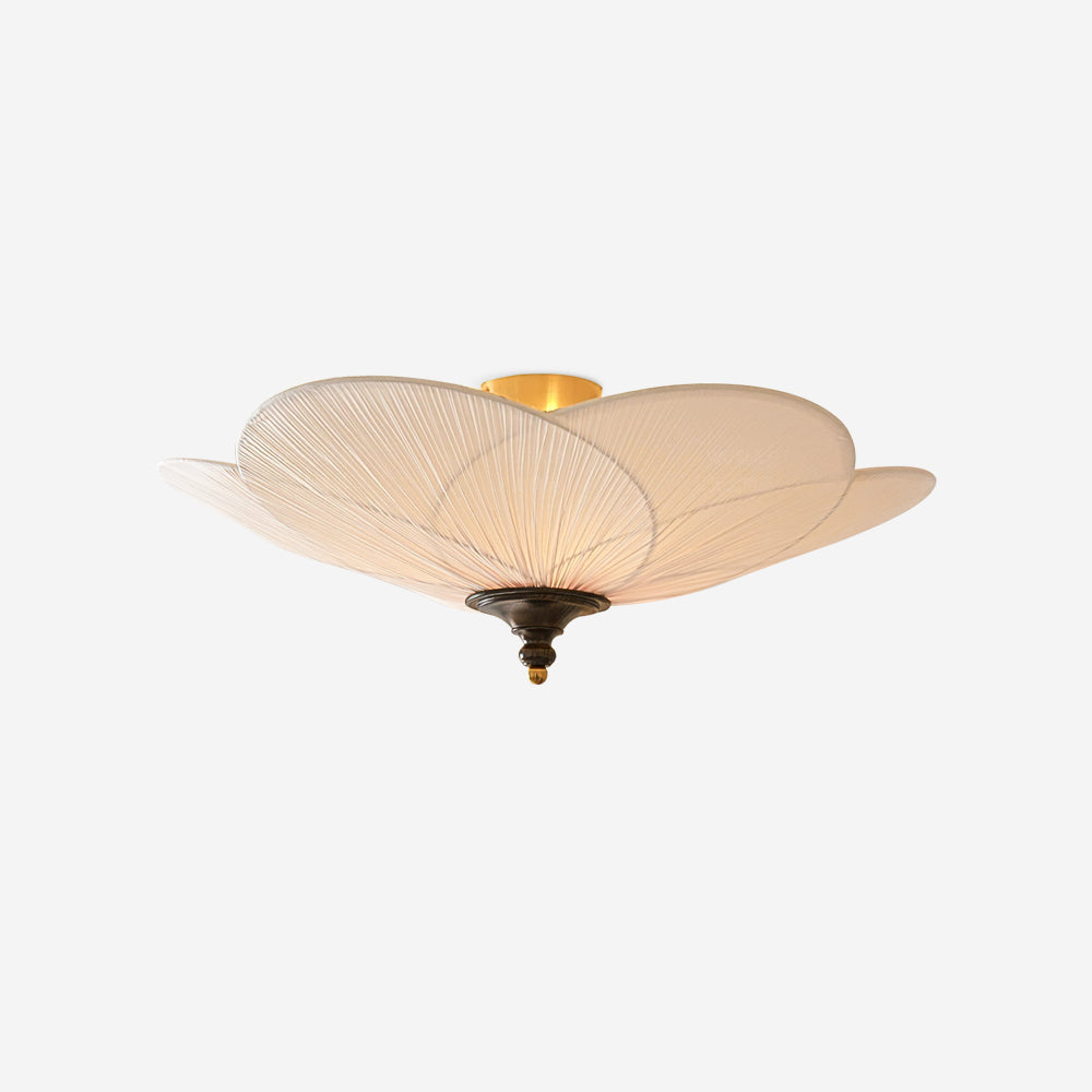 Evola Petal-Inspired Flush Mount Ceiling Light - Lamp Copper