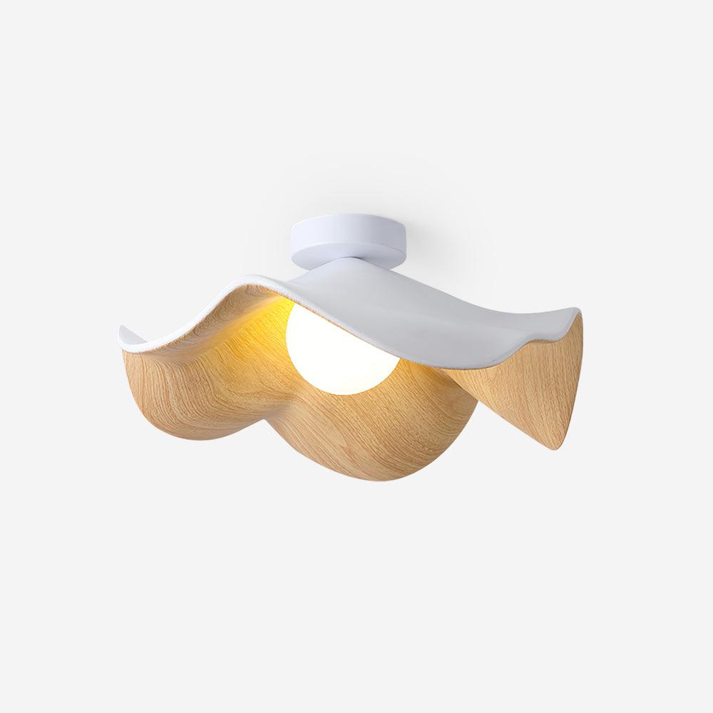 Lanoe Ceiling Light Wood Black&White - Lamp Copper