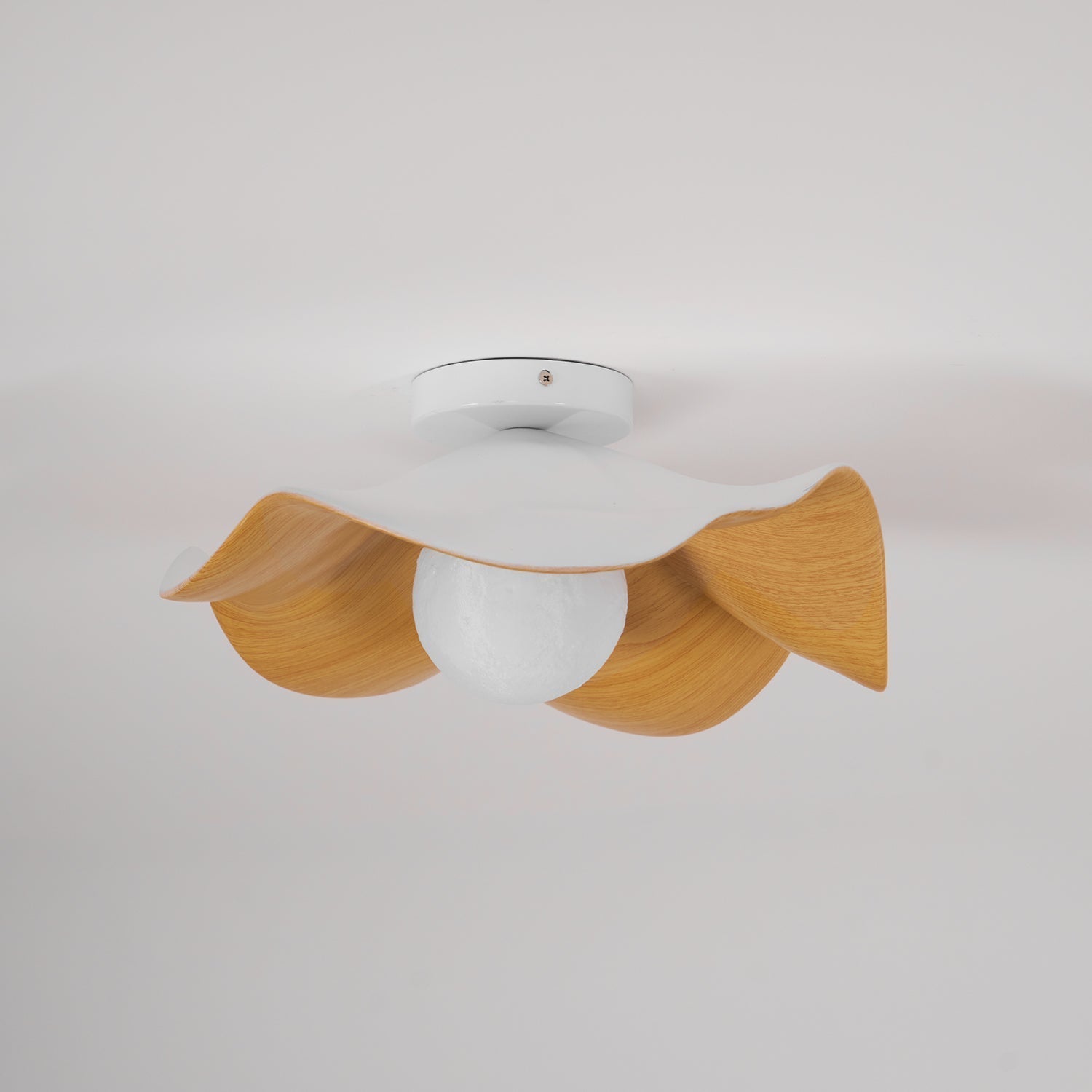 Lanoe Ceiling Light Wood Black&White - Lamp Copper