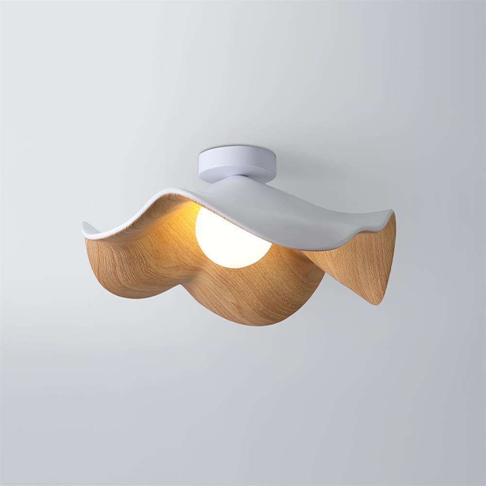 Lanoe Ceiling Light Wood Black&White - Lamp Copper