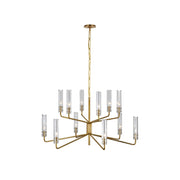 Cetalan Traditional Premium Metal Glass Chandelier - Lamp Copper
