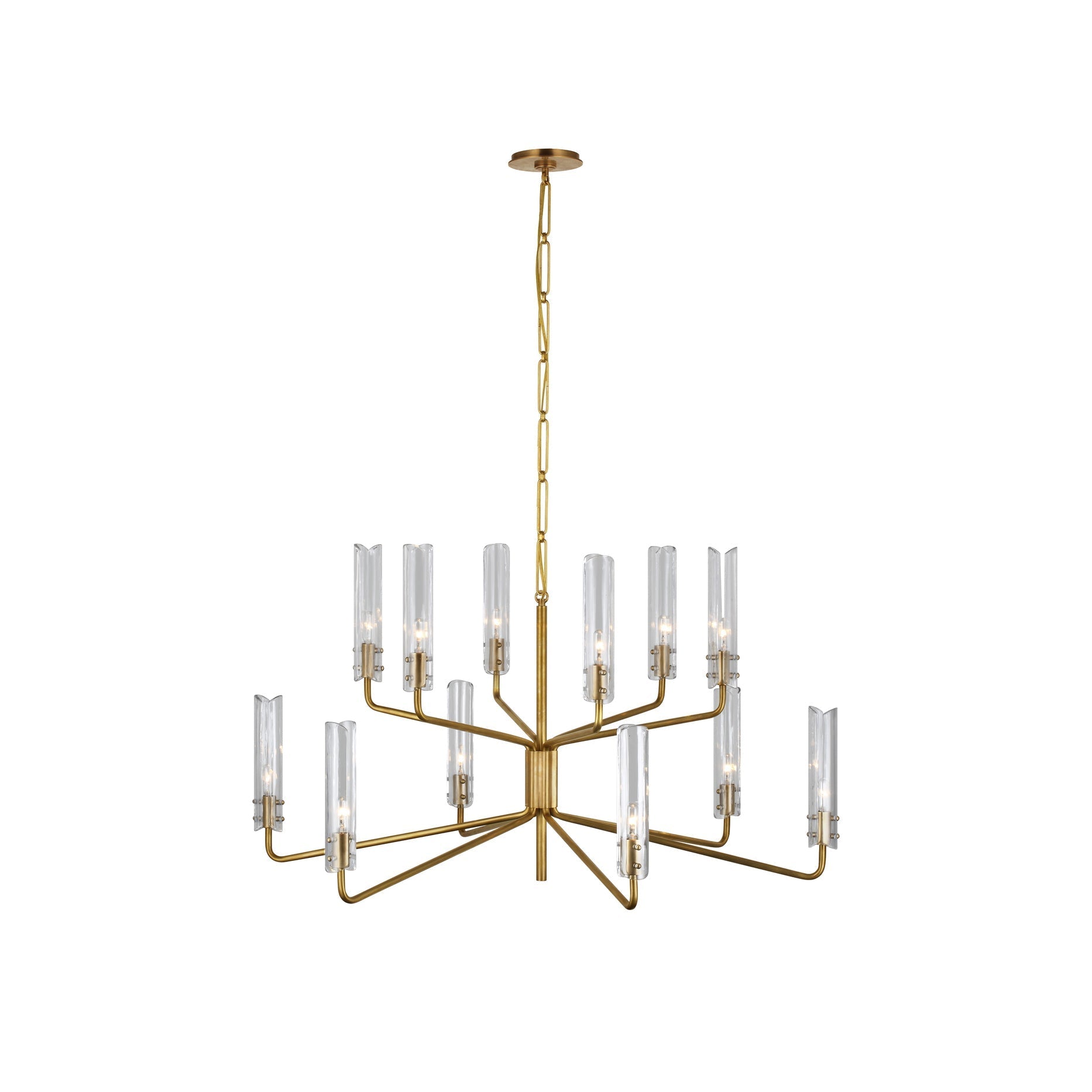 Cetalan Traditional Premium Metal Glass Chandelier - Lamp Copper
