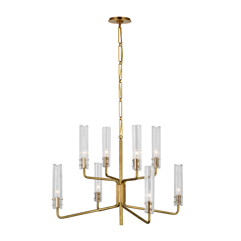 Cetalan Traditional Premium Metal Glass Chandelier - Lamp Copper