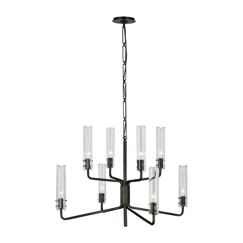 Cetalan Traditional Premium Metal Glass Chandelier - Lamp Copper