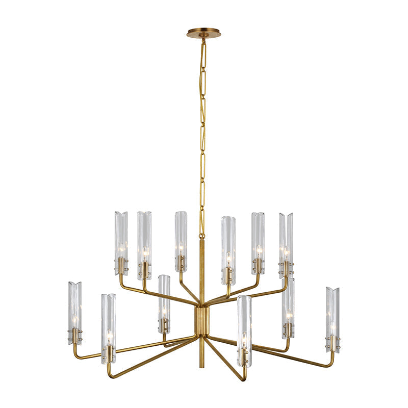 Cetalan Traditional Premium Metal Glass Chandelier - Lamp Copper